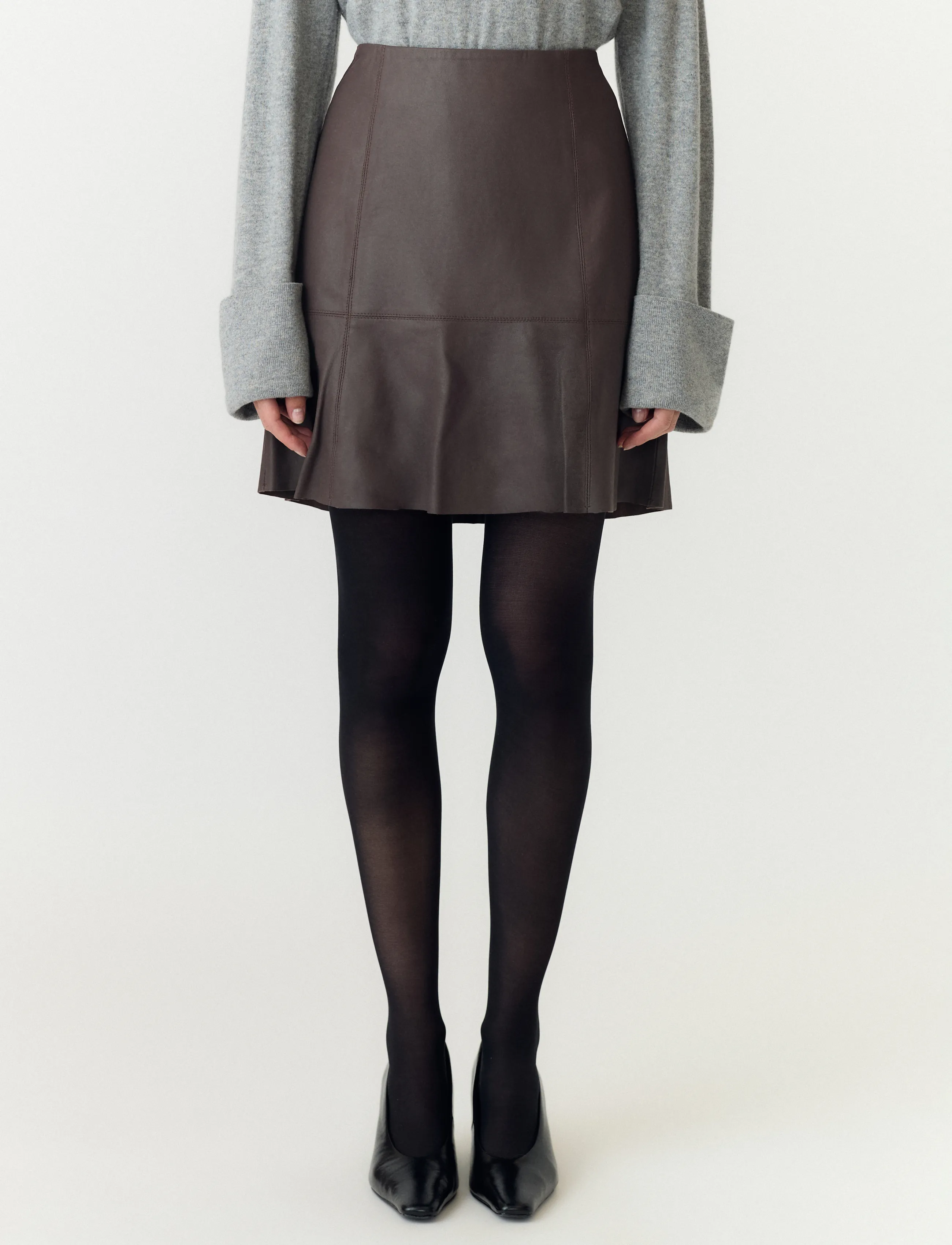 Yascolly Mw Naplon Leather Skirt Noos