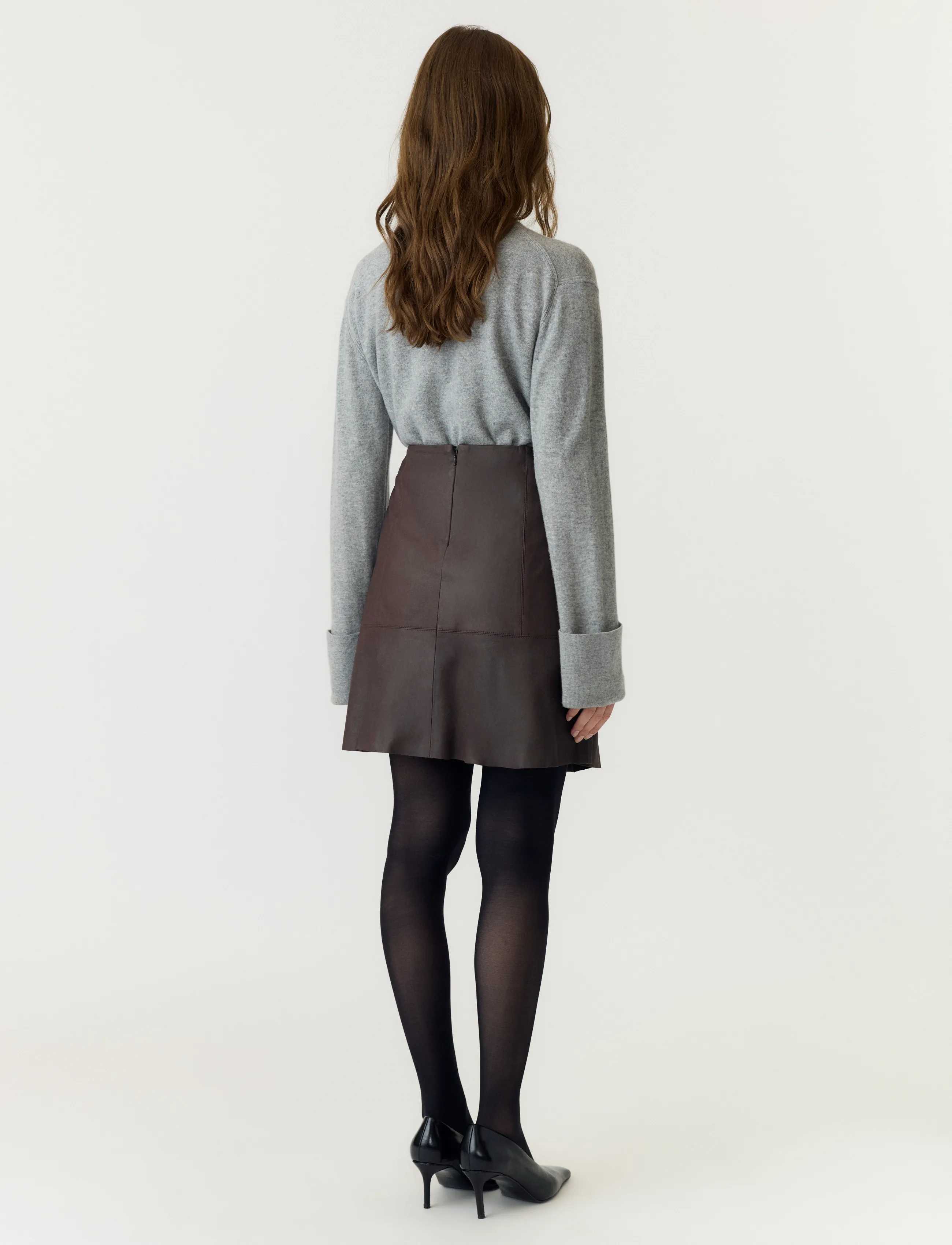 YAS Yascolly Mw Naplon Leather Skirt Noos kjolar dam – bild 2