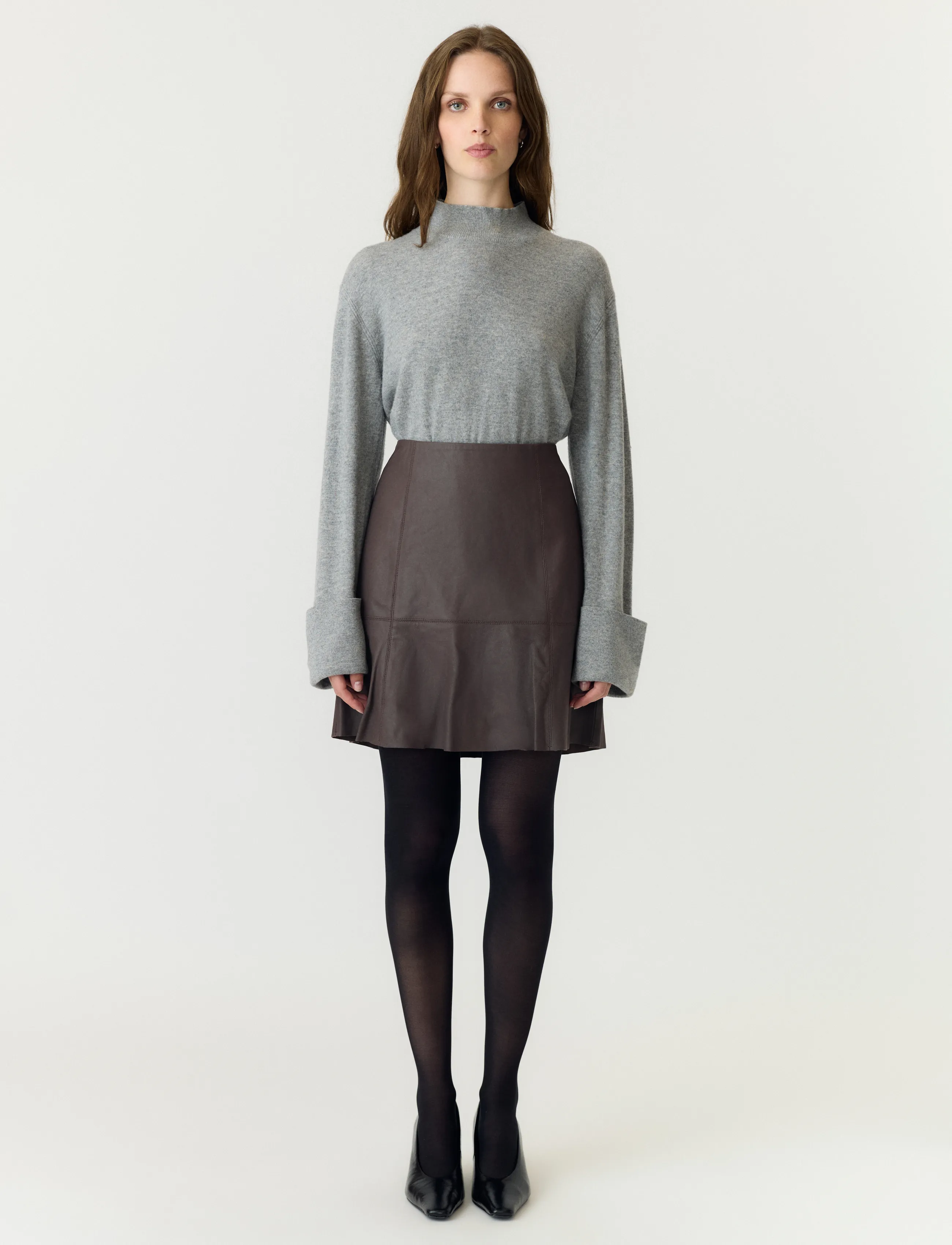 YAS Yascolly Mw Naplon Leather Skirt Noos kjolar dam – bild 3