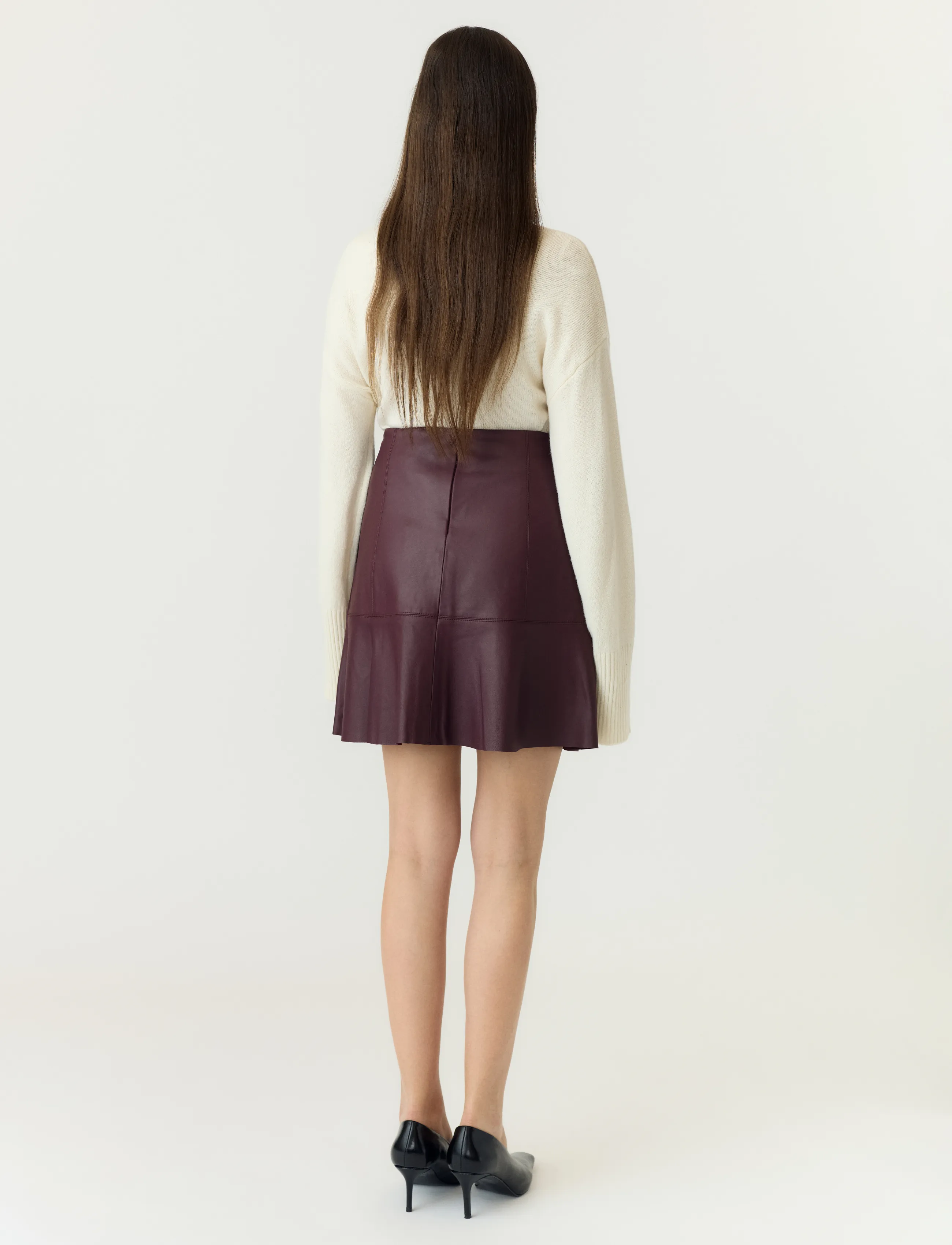 YAS Yascolly Mw Naplon Leather Skirt Noos kjolar dam – bild 2