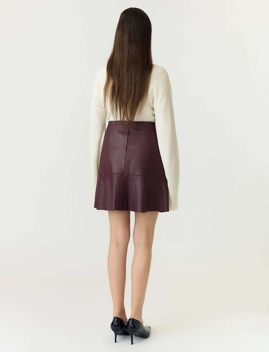 YAS - YASCOLLY MW NAPLON LEATHER SKIRT NOOS - lædernederdele - fig - 3