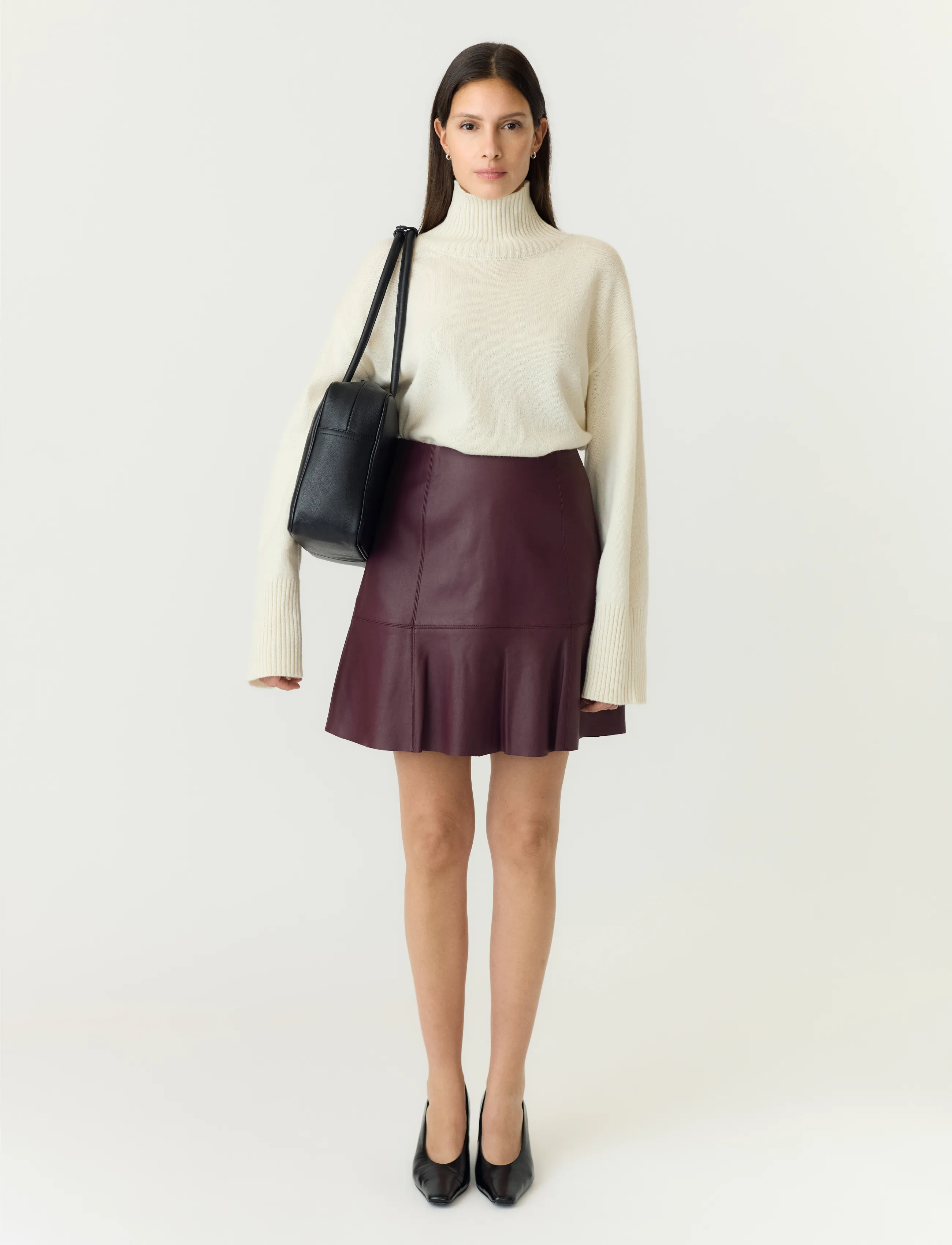 YAS Yascolly Mw Naplon Leather Skirt Noos kjolar dam – bild 6