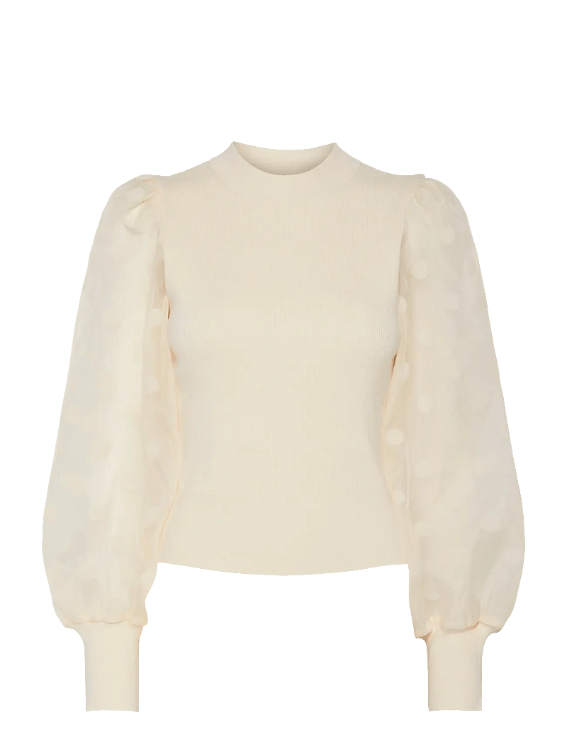 YAS - YASDOTME LS KNIT PULLOVER S. NOOS - striktrøjer - birch - 1