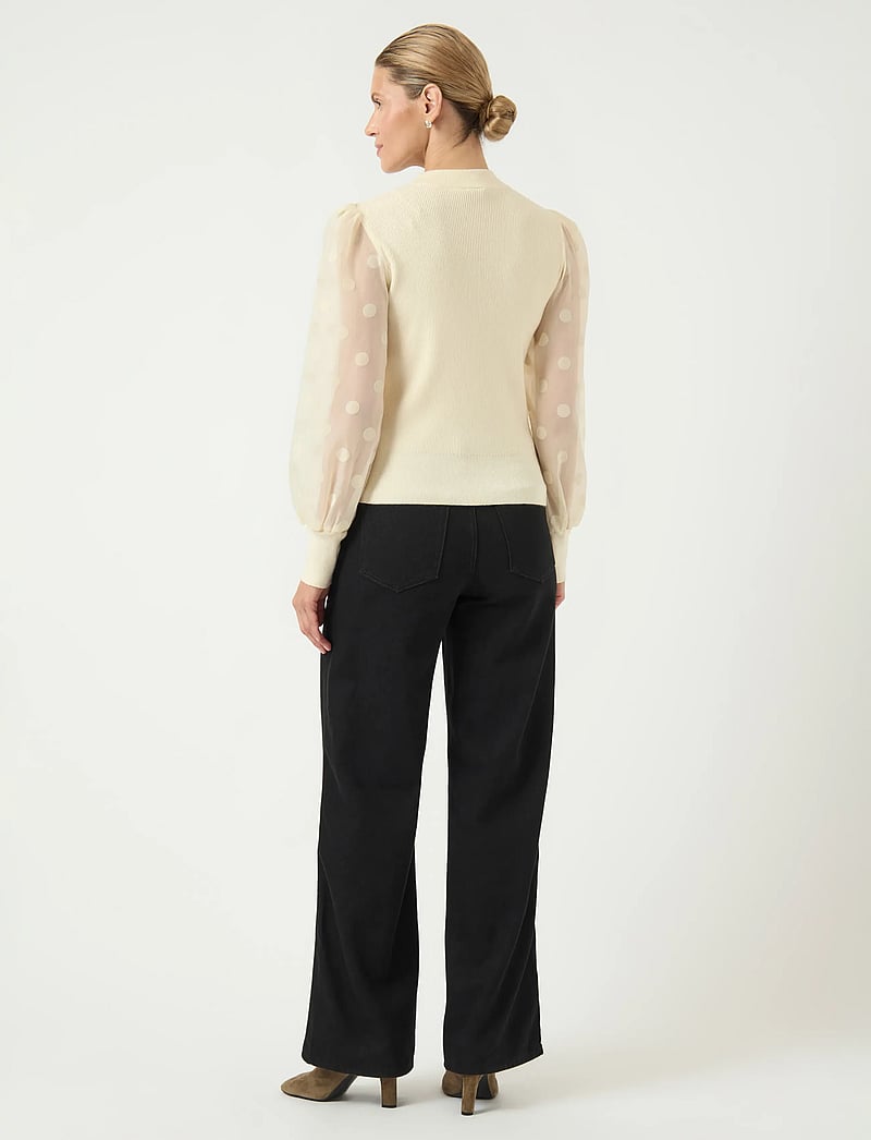 YAS - YASDOTME LS KNIT PULLOVER S. NOOS - striktrøjer - birch - 3