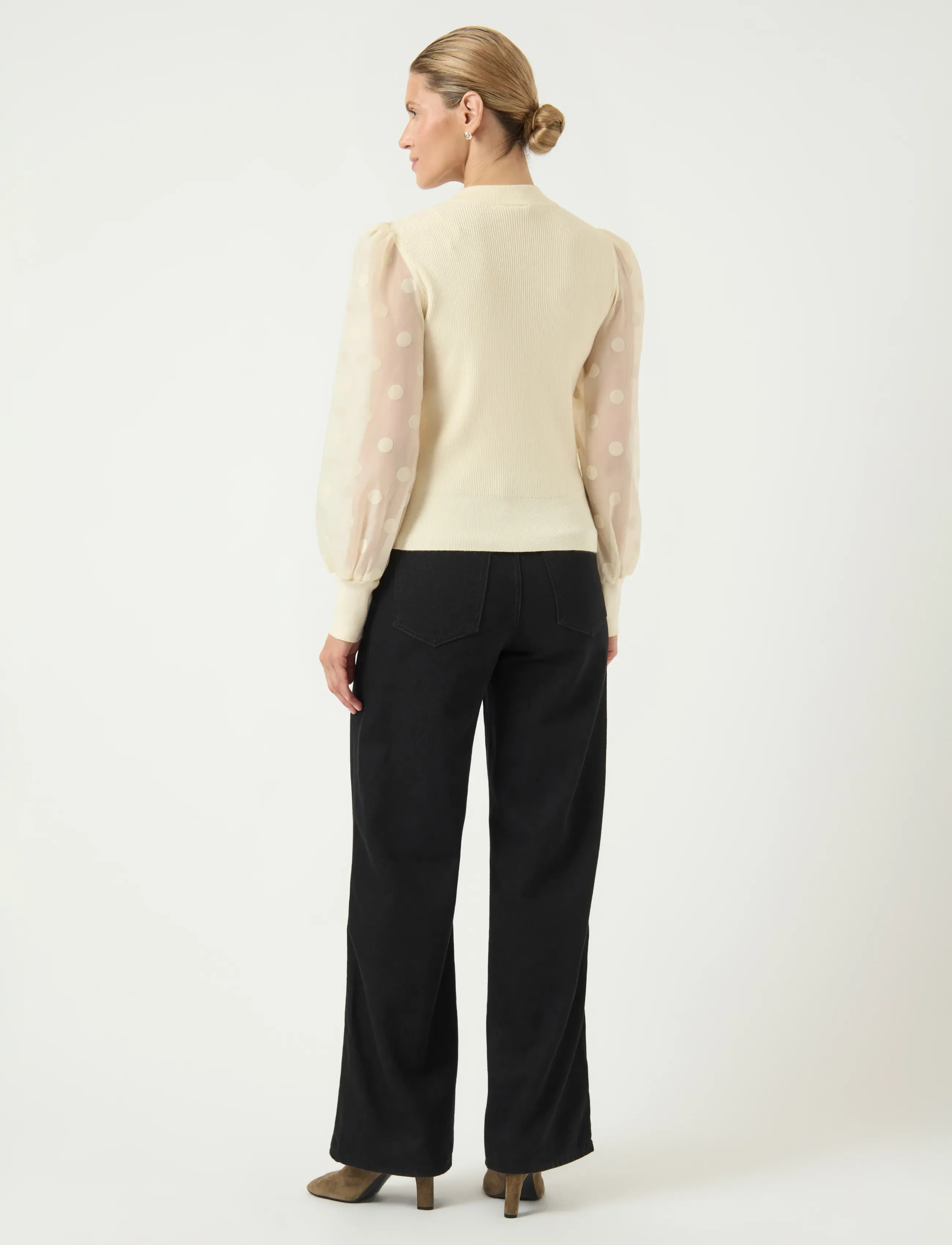 YAS - YASDOTME LS KNIT PULLOVER S. NOOS - pullover - birch - 3