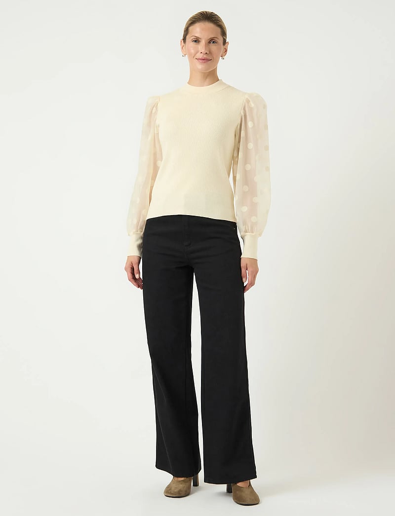 YAS - YASDOTME LS KNIT PULLOVER S. NOOS - striktrøjer - birch - 4