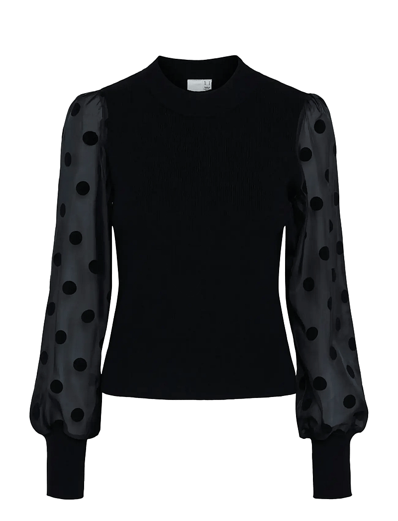 YAS - YASDOTME LS KNIT PULLOVER S. NOOS - neulepuserot - black - 1