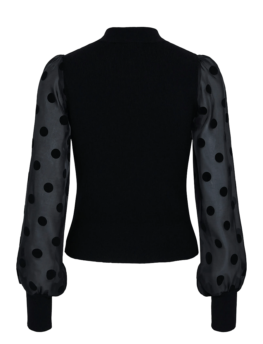 YAS - YASDOTME LS KNIT PULLOVER S. NOOS - pullover - black - 2