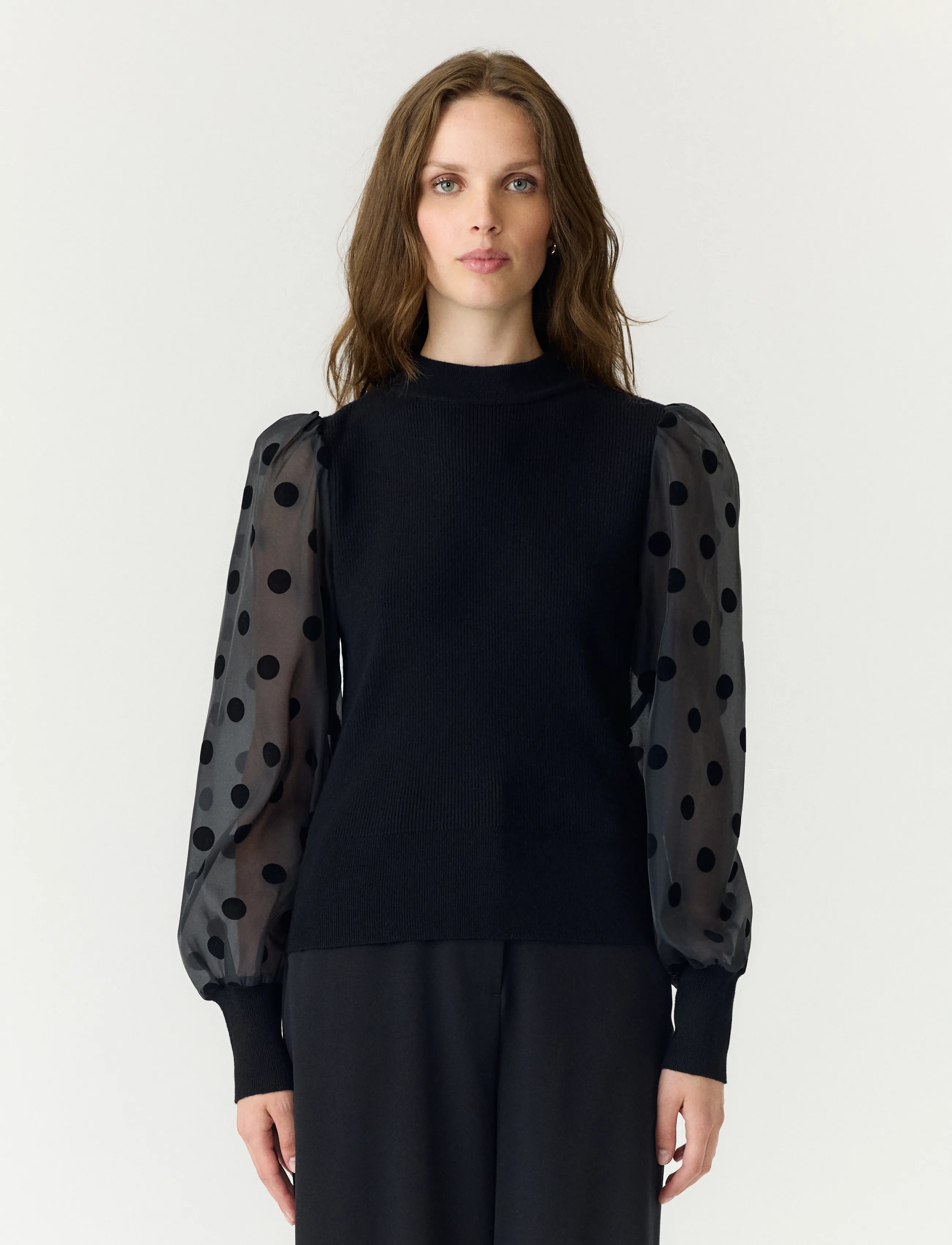 YAS - YASDOTME LS KNIT PULLOVER S. NOOS - pullover - black - 0