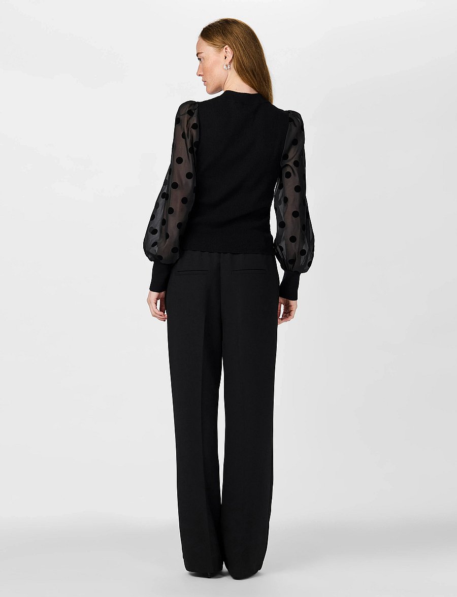 YAS - YASDOTME LS KNIT PULLOVER S. NOOS - pullover - black - 3