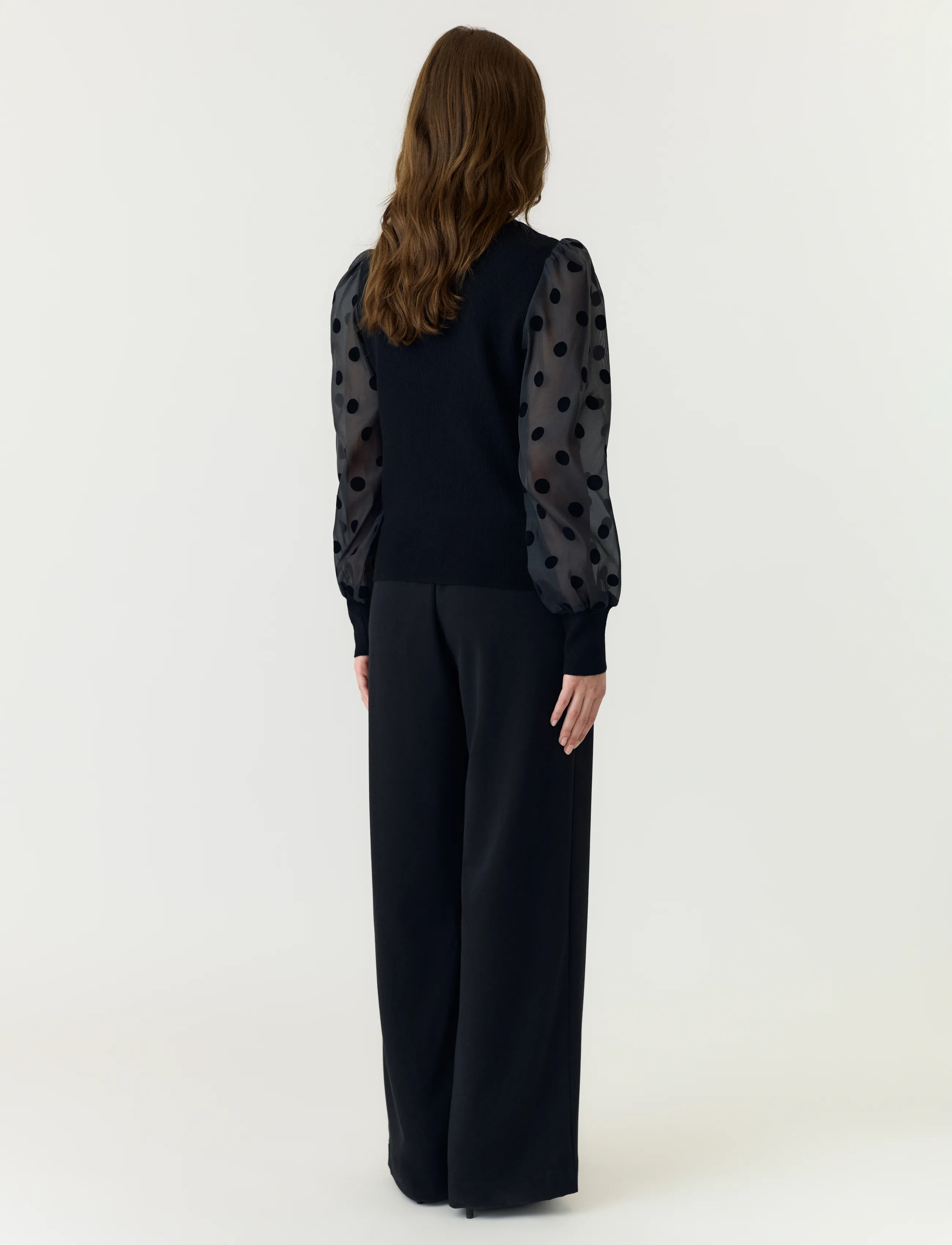 YAS - YASDOTME LS KNIT PULLOVER S. NOOS - pullover - black - 3