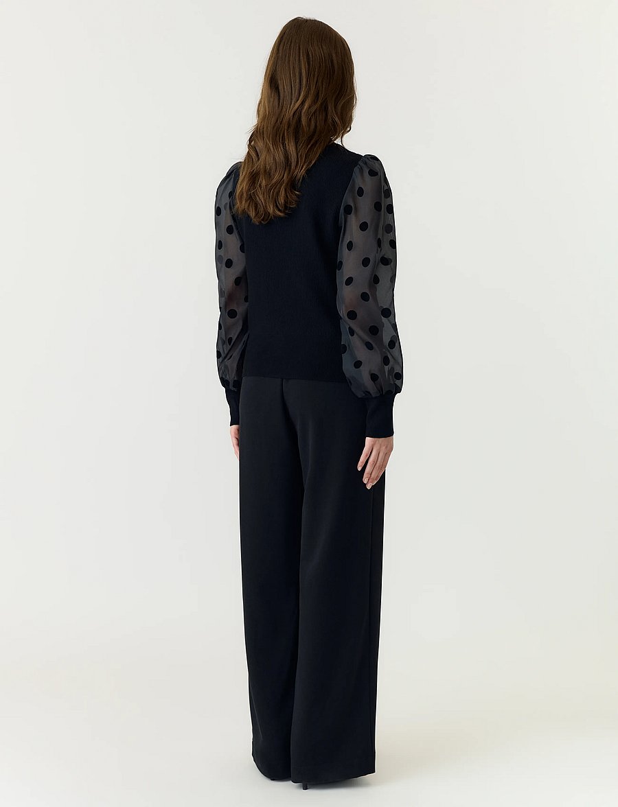 YAS - YASDOTME LS KNIT PULLOVER S. NOOS - pullover - black - 3