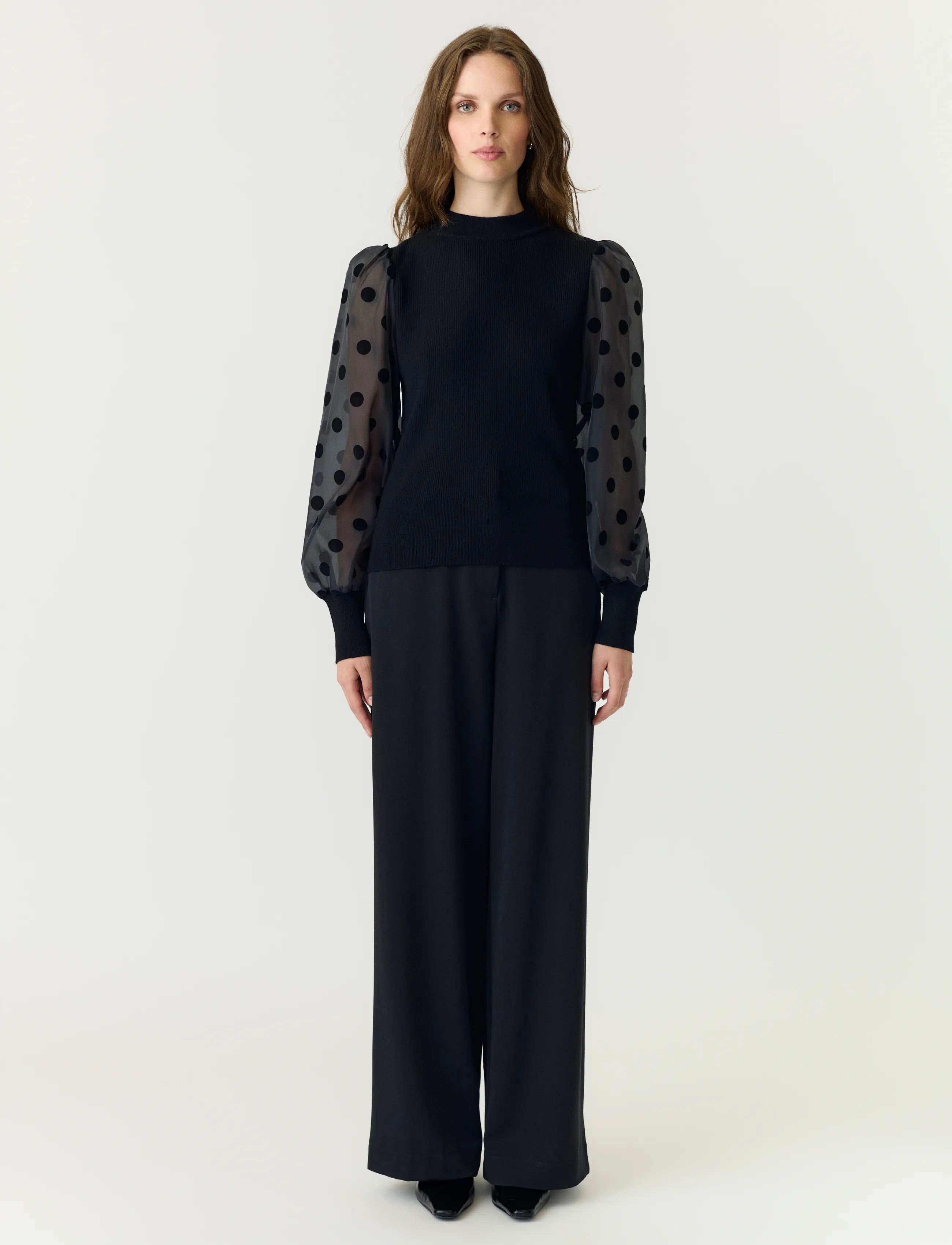 YAS - YASDOTME LS KNIT PULLOVER S. NOOS - pullover - black - 4