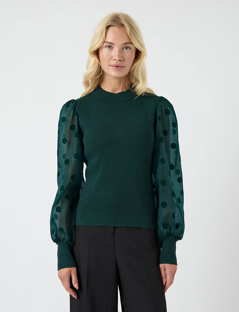 YAS - YASDOTME LS KNIT PULLOVER S. NOOS - striktrøjer - ponderosa pine - 0