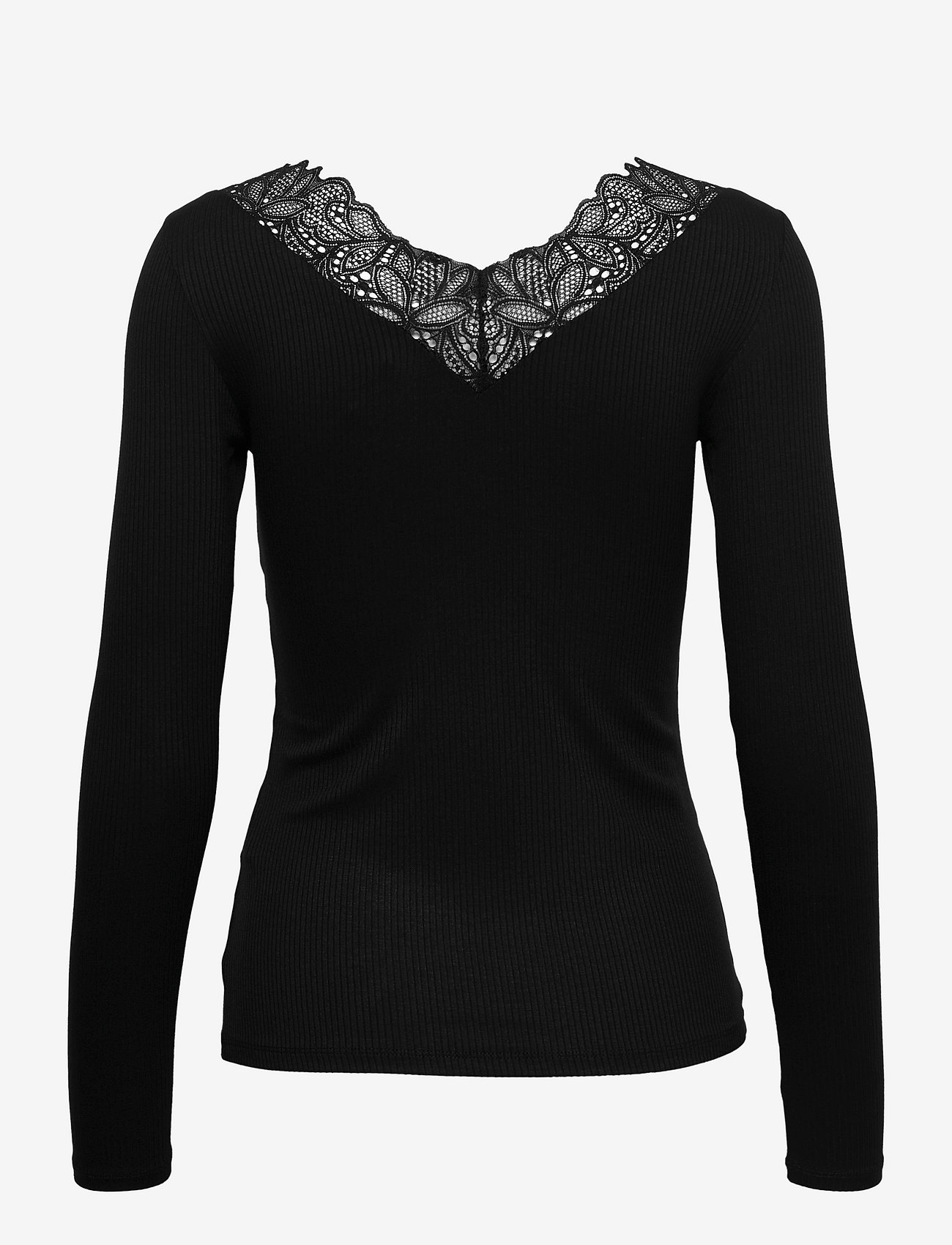 YAS - YASELLE LS V-NECK TOP S. - black - 1