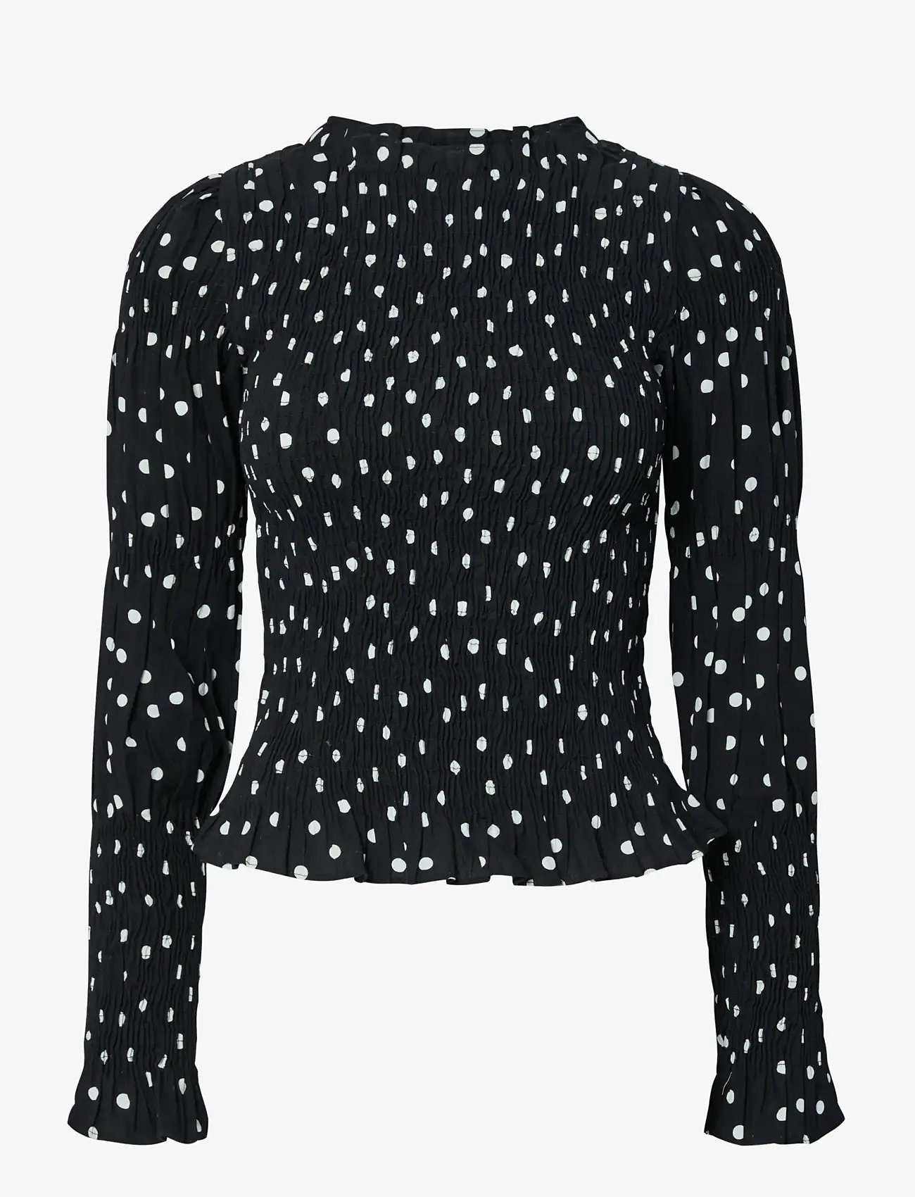 YAS - YASCHEMMA LS SMOCK TOP NOOS - langærmede bluser - black - 1