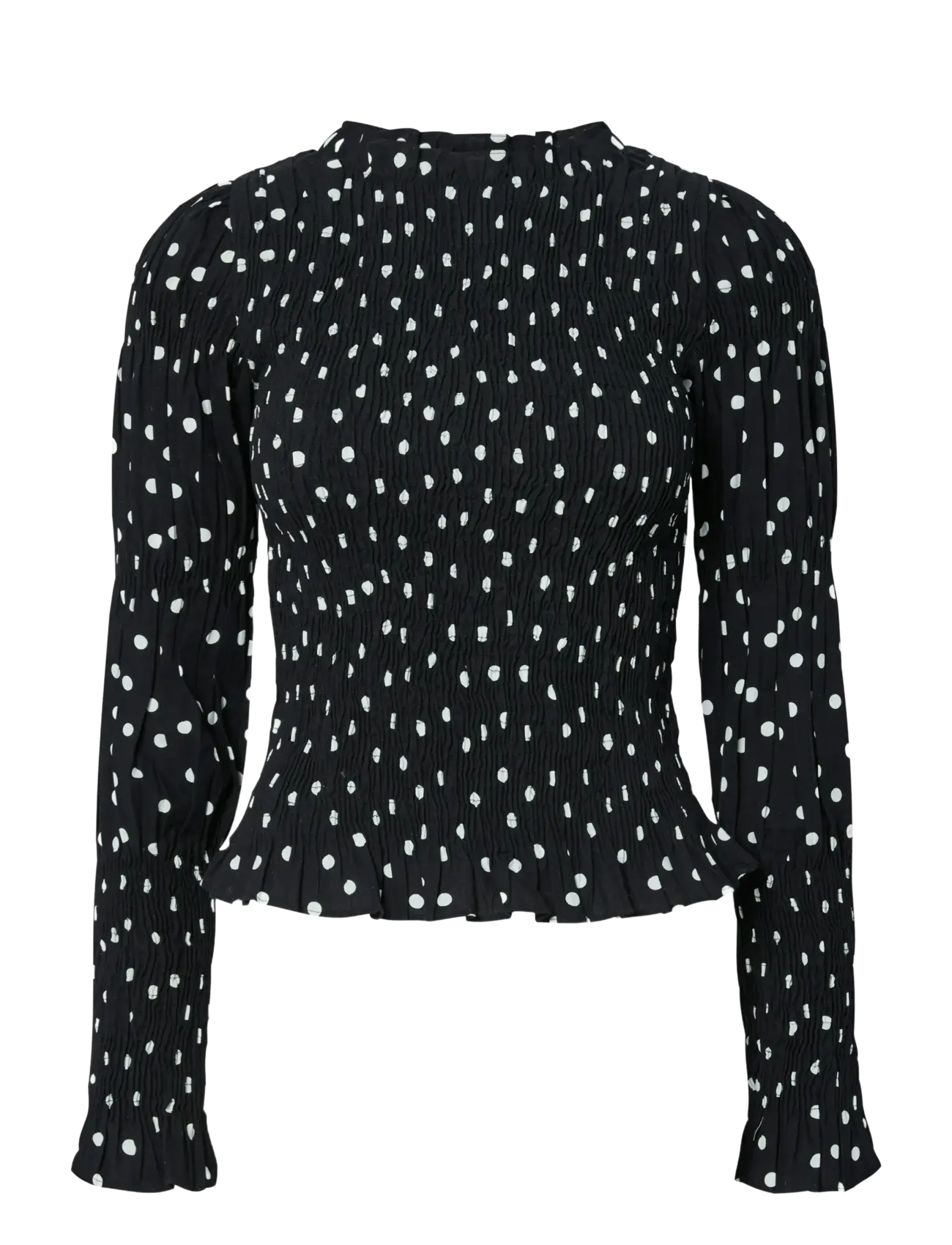 YAS YASCHEMMA LS SMOCK TOP NOOS - Blouses & Shirts - BLACK / black