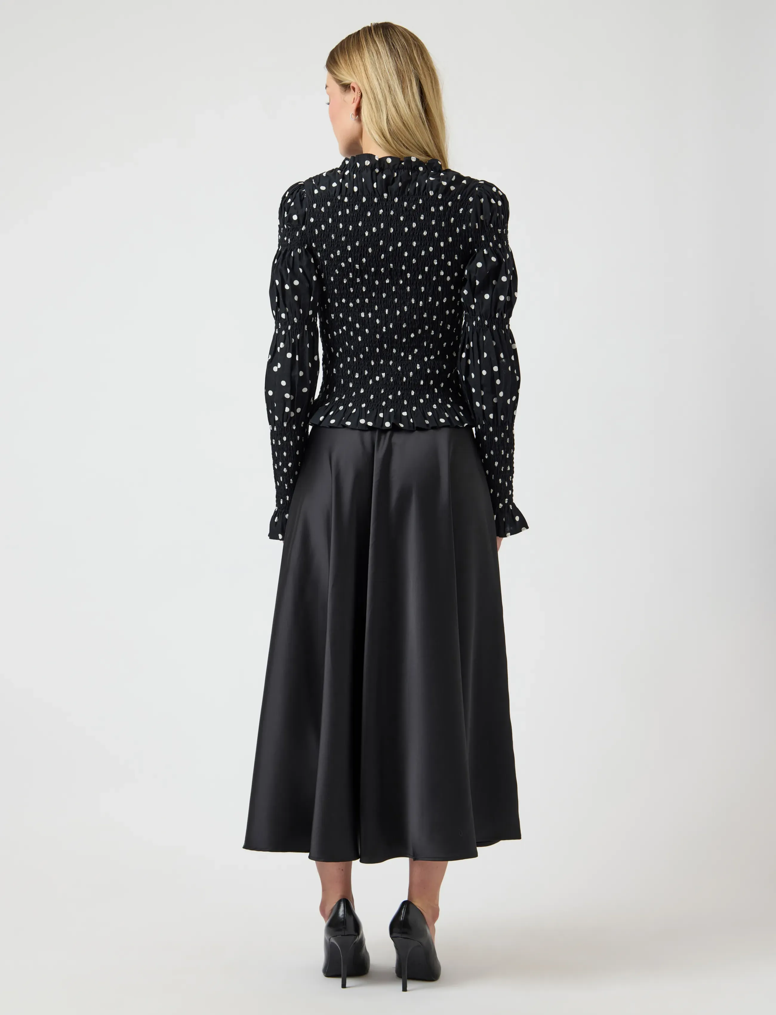 YAS - YASCHEMMA LS SMOCK TOP NOOS - langerma blússur - black - 3