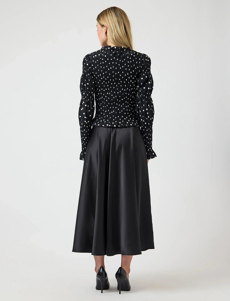 YAS - YASCHEMMA LS SMOCK TOP NOOS - langerma blússur - black - 3