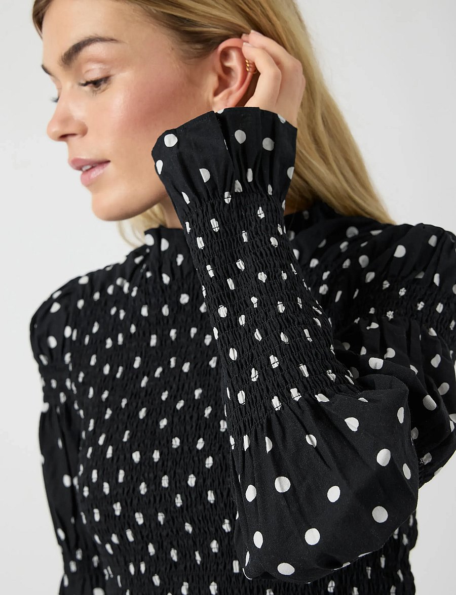 YAS - YASCHEMMA LS SMOCK TOP NOOS - langerma blússur - black - 5
