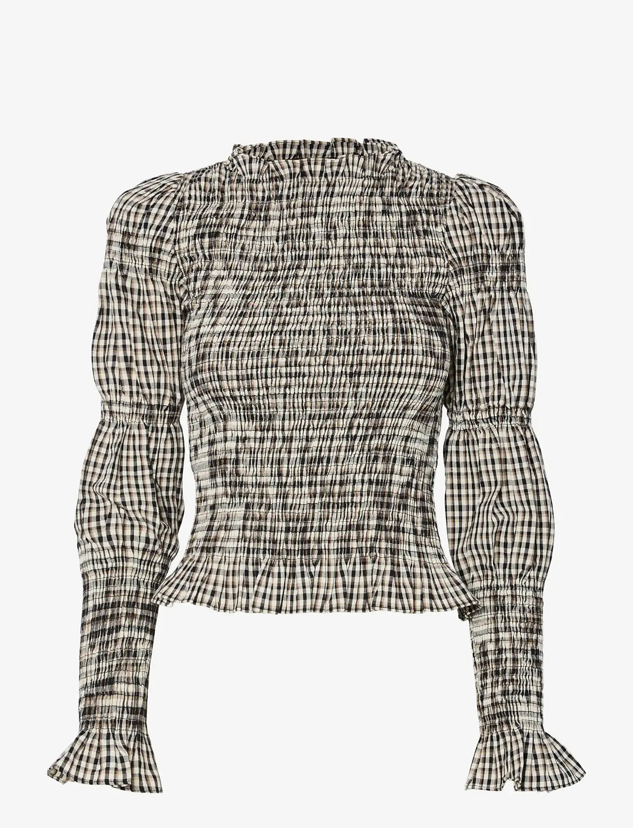 YAS - YASCHEMMA LS SMOCK TOP NOOS - langærmede bluser - eggnog - 1