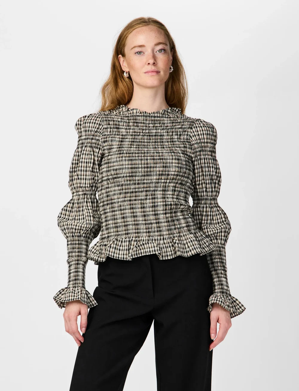 YAS - YASCHEMMA LS SMOCK TOP NOOS - langærmede skjorter - eggnog - 4