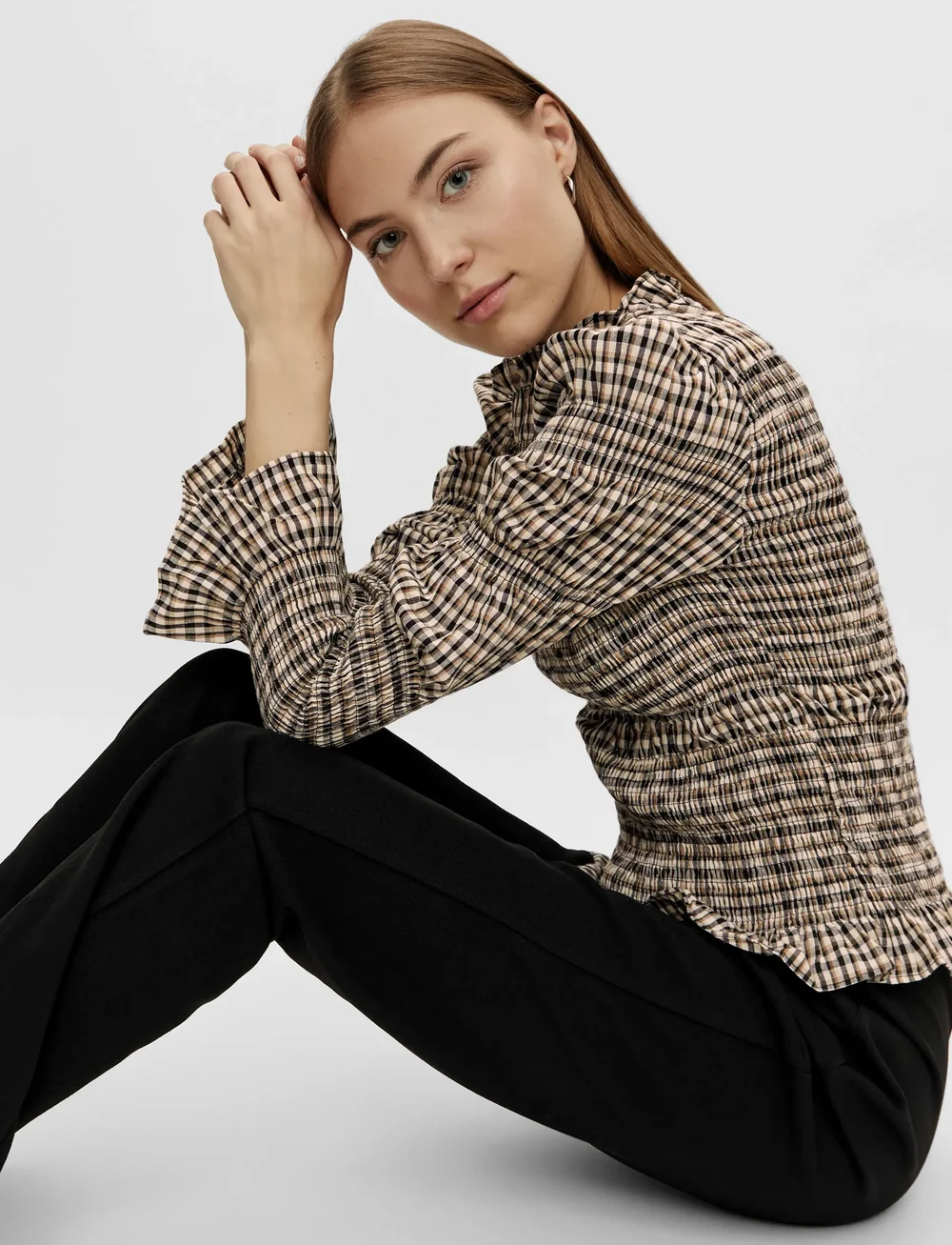 YAS - YASCHEMMA LS SMOCK TOP NOOS - langærmede skjorter - eggnog - 5