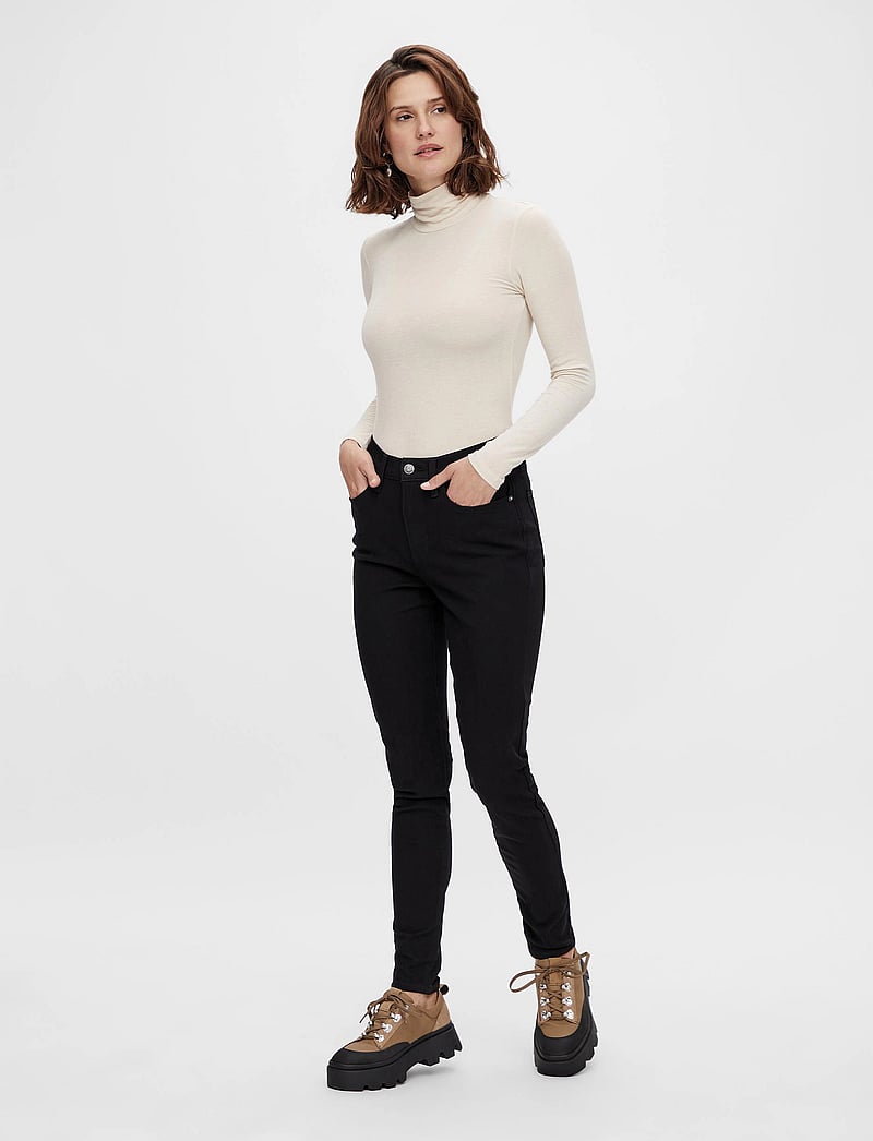 YAS - YASAYO HW SKINNY JEANS BLACK S. NOOS - pillifarkut - black - 4