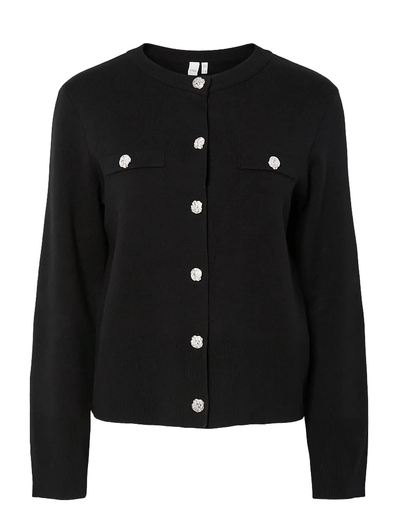 YAS - YASPIMI LS KNIT CARDIGAN S. - cardigans - black - 1