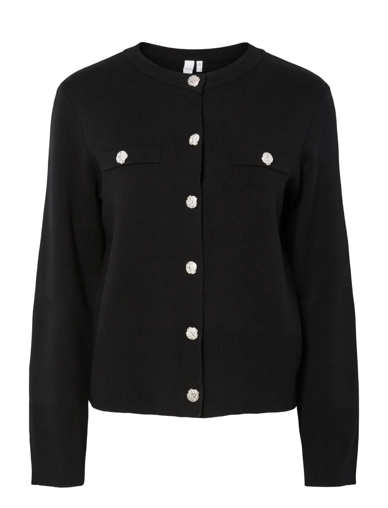YAS YASPIMI LS KNIT CARDIGAN S. - Strik - BLACK / black
