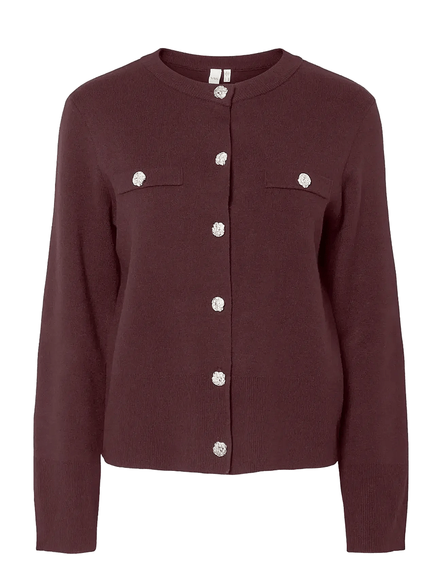 YAS - YASPIMI LS KNIT CARDIGAN S. - strickjacken - port royale - 1