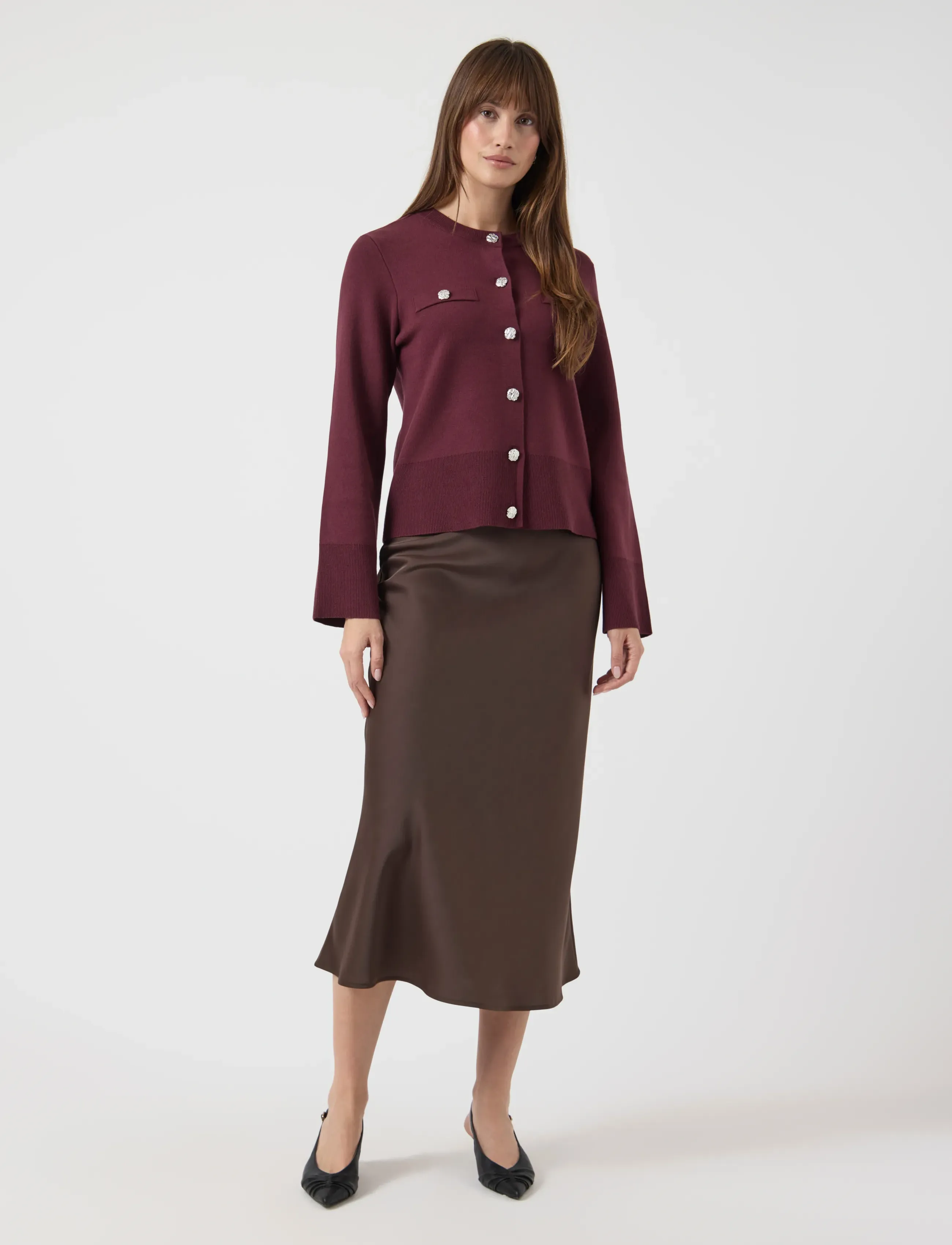 YAS - YASPIMI LS KNIT CARDIGAN S. - hnepptar peysur - port royale - 4