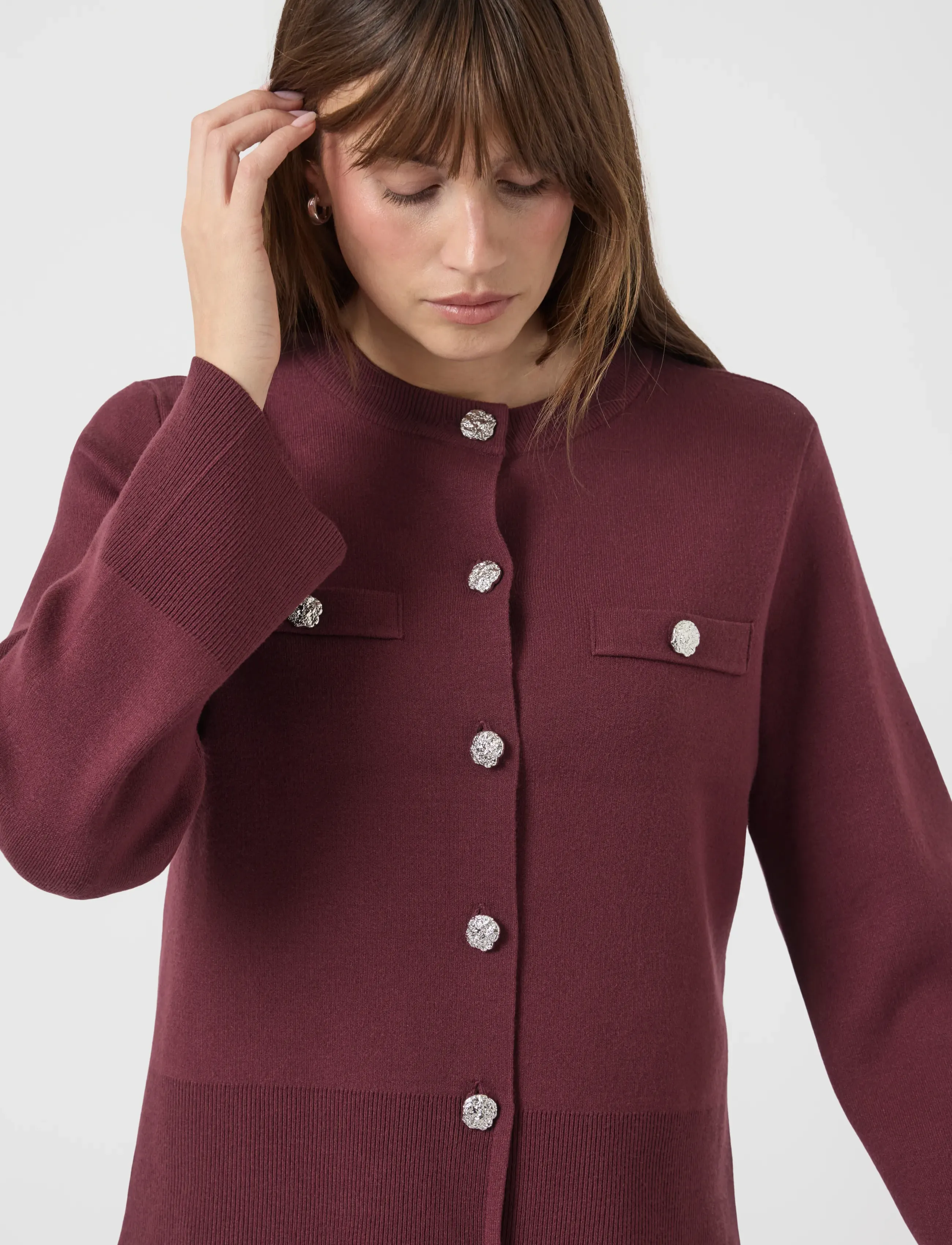 YAS - YASPIMI LS KNIT CARDIGAN S. - hnepptar peysur - port royale - 5