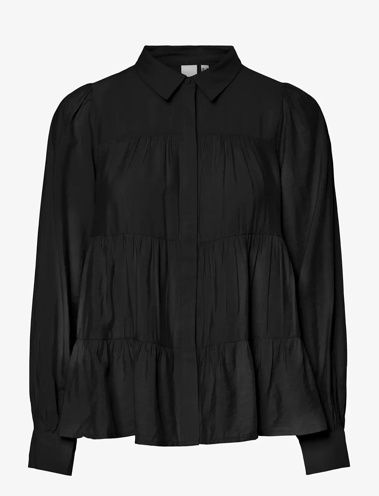 YAS - YASPALA LS SHIRT S. NOOS - långärmade skjortor - black - 1