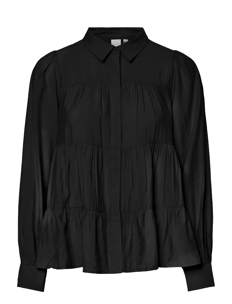 YAS - YASPALA LS SHIRT S. NOOS - långärmade skjortor - black - 1