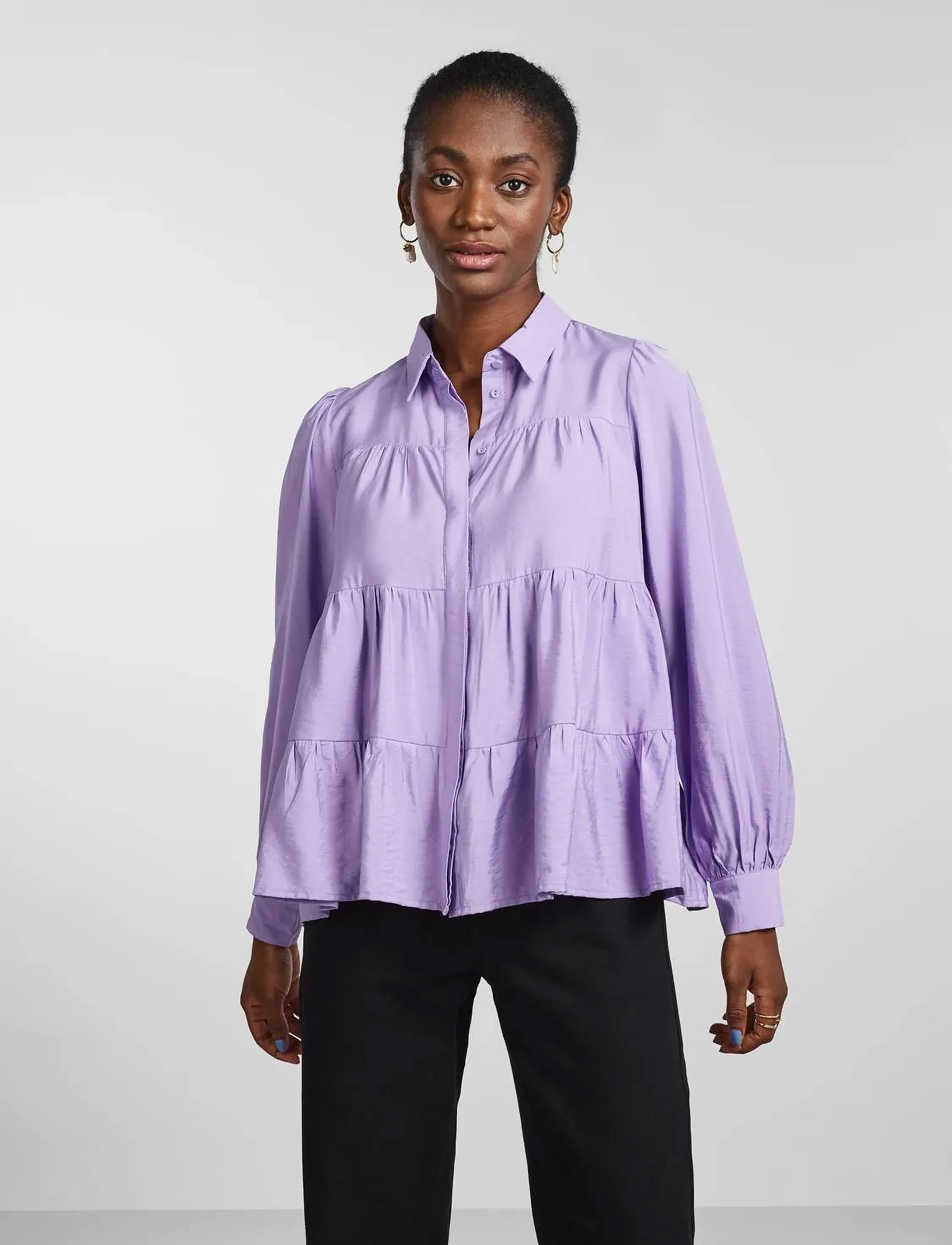 YAS - YASPALA LS SHIRT S. NOOS - langærmede bluser - bougainvillea - 0