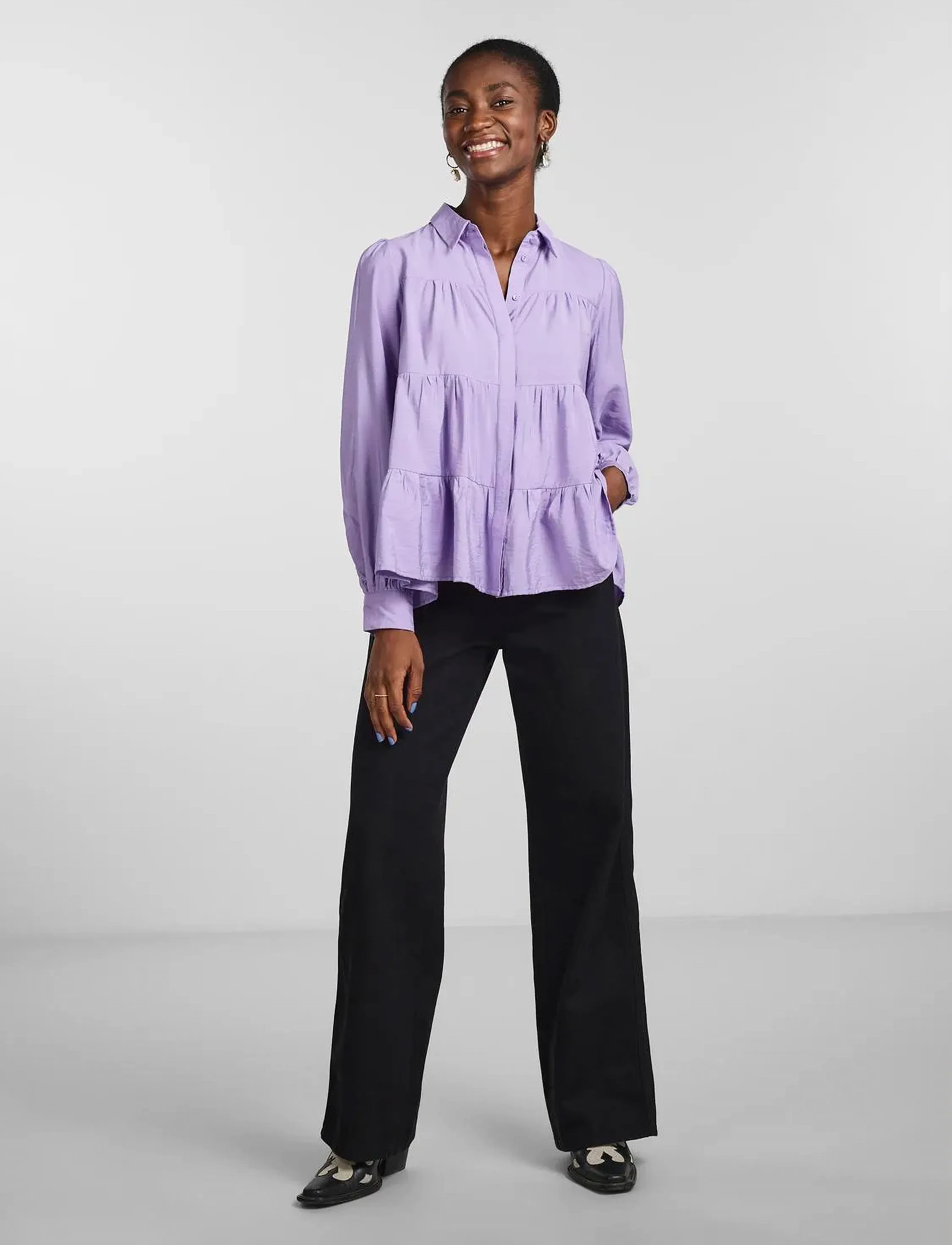 YAS - YASPALA LS SHIRT S. NOOS - langærmede bluser - bougainvillea - 4
