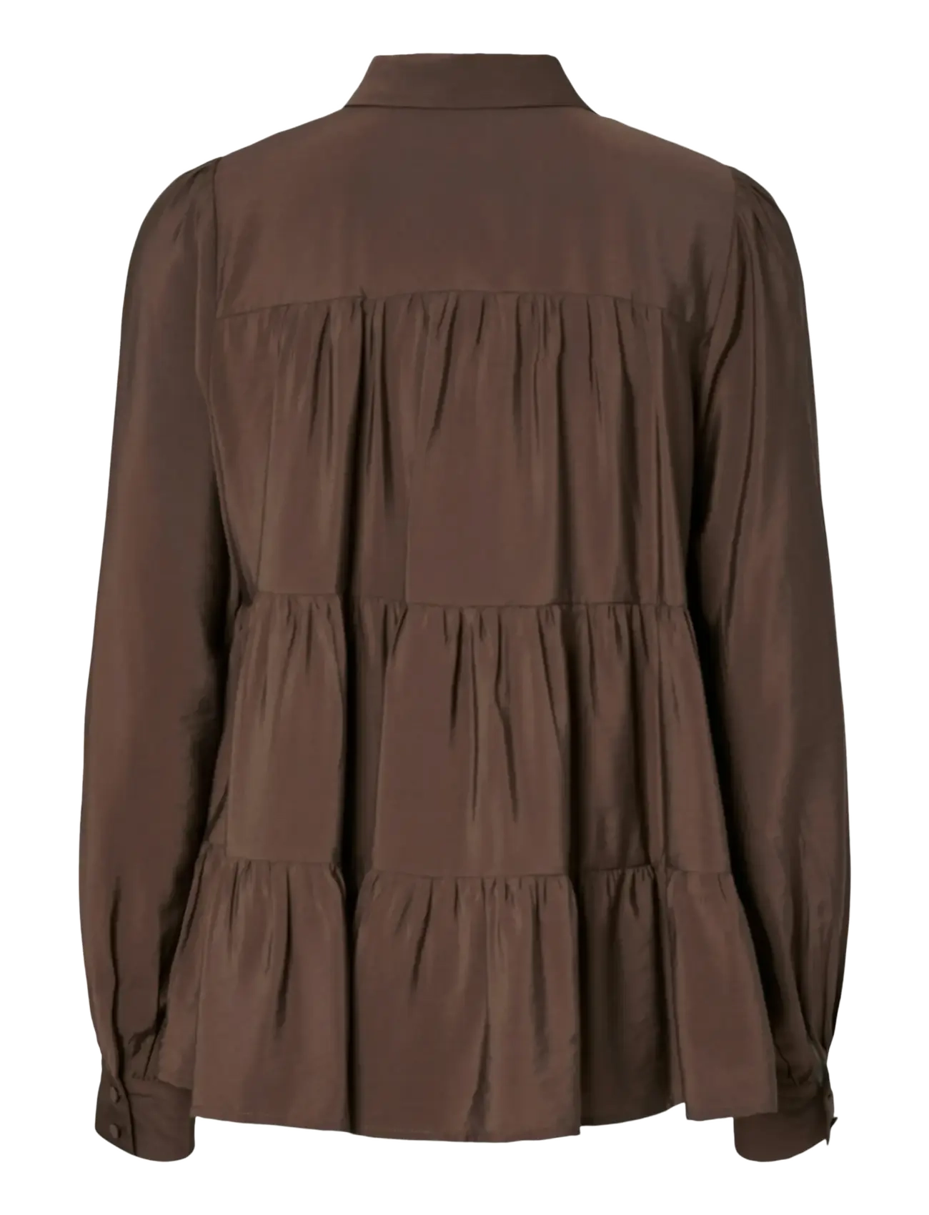 YAS - YASPALA LS SHIRT S. NOOS - pitkähihaiset kauluspaidat - chocolate brown - 1