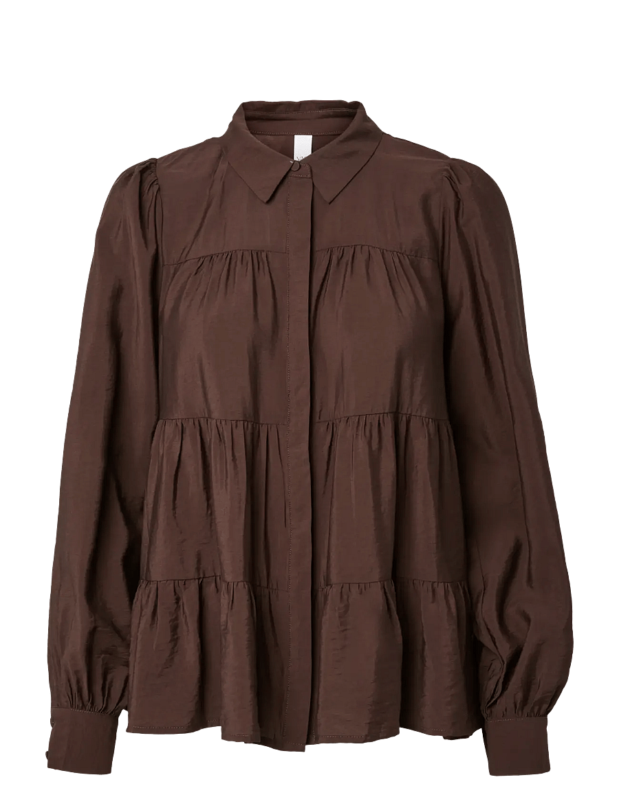 YAS - YASPALA LS SHIRT S. NOOS - langærmede skjorter - coffee bean - 1