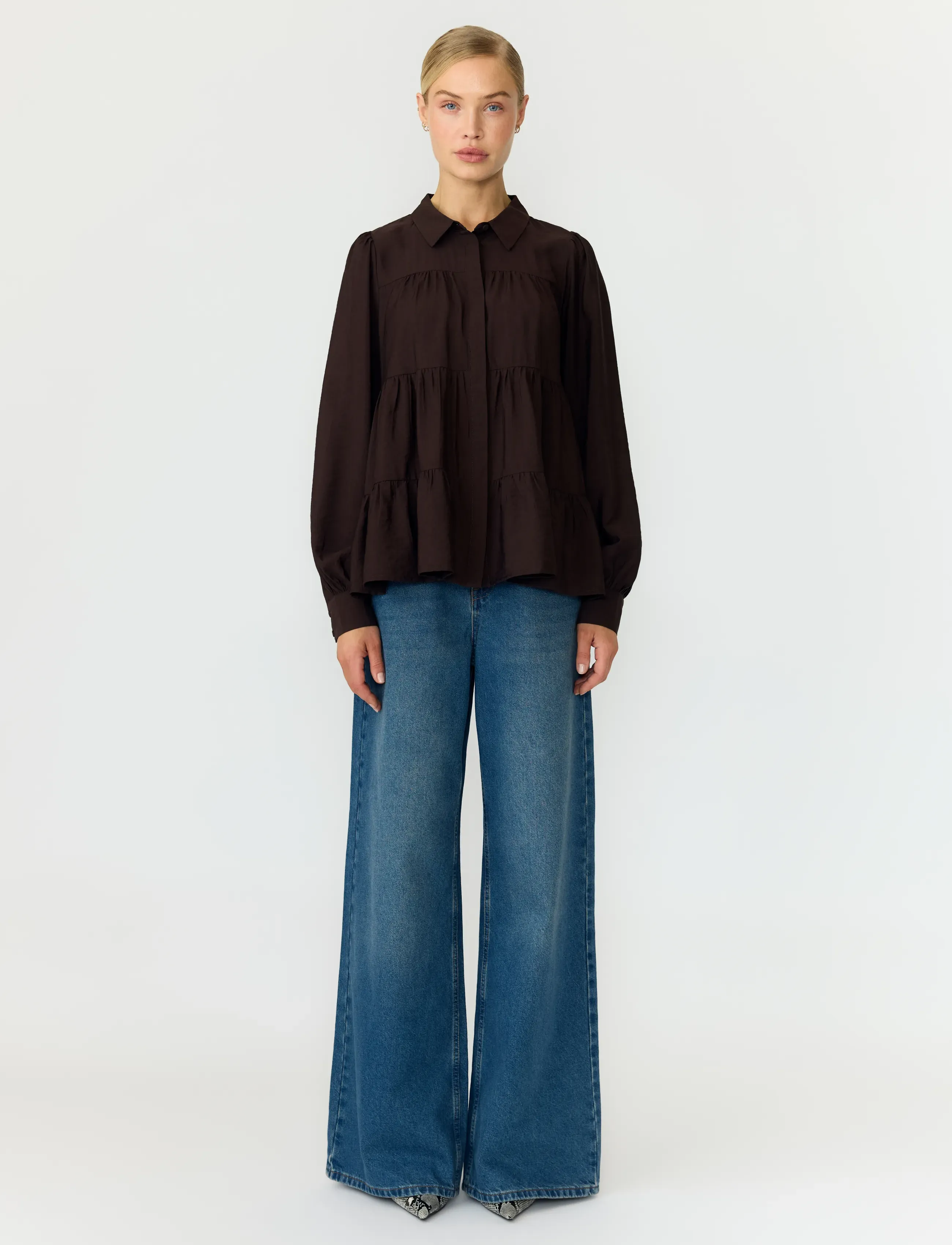 YAS - YASPALA LS SHIRT S. NOOS - pikkade varrukatega särgid - coffee bean - 4