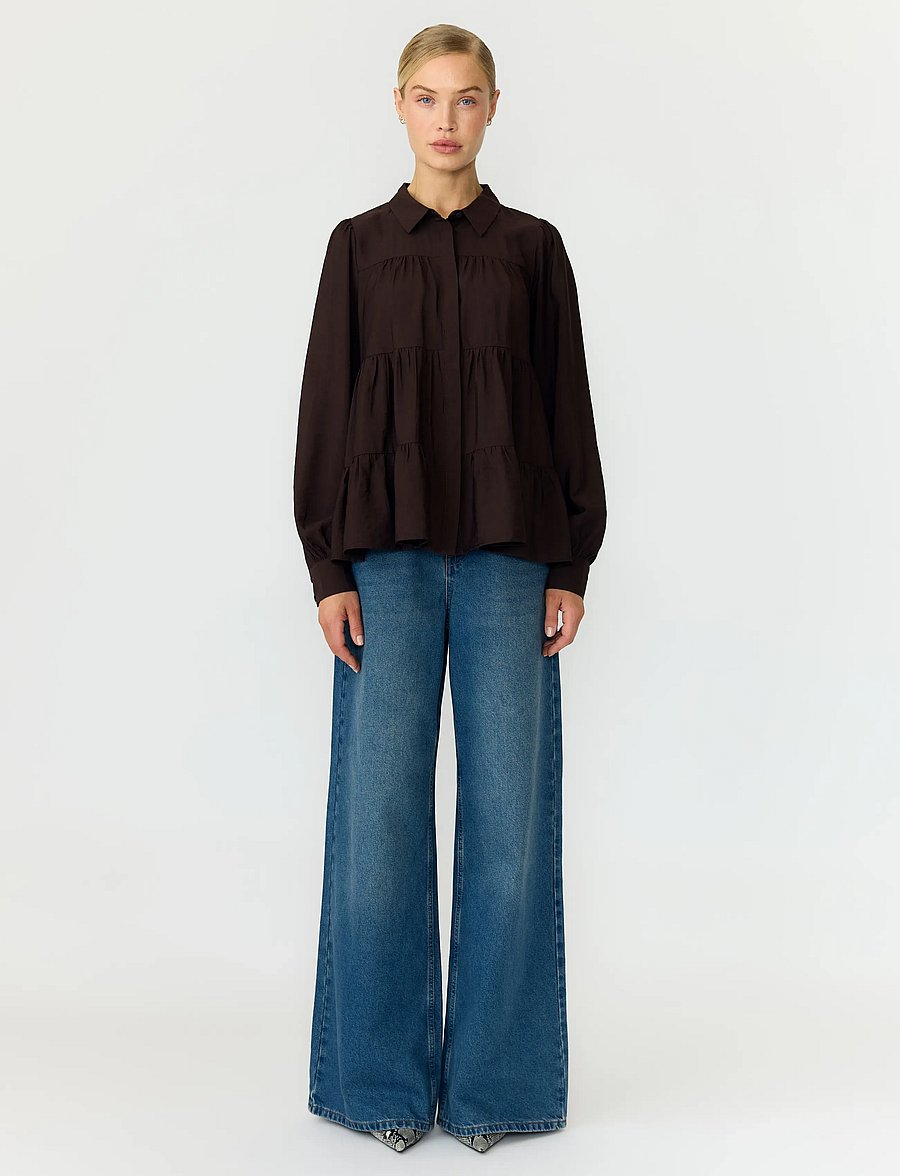 YAS - YASPALA LS SHIRT S. NOOS - pikkade varrukatega särgid - coffee bean - 4