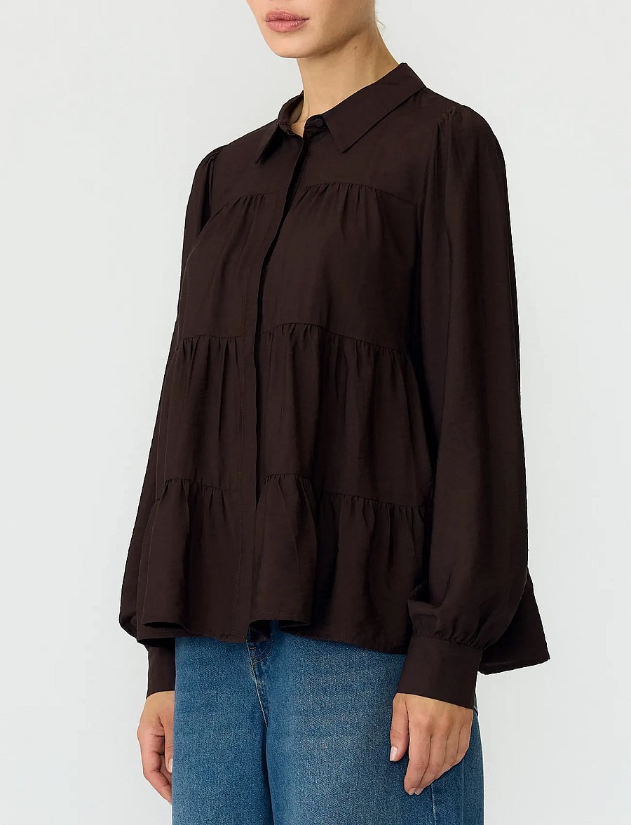 YAS - YASPALA LS SHIRT S. NOOS - pikkade varrukatega särgid - coffee bean - 5