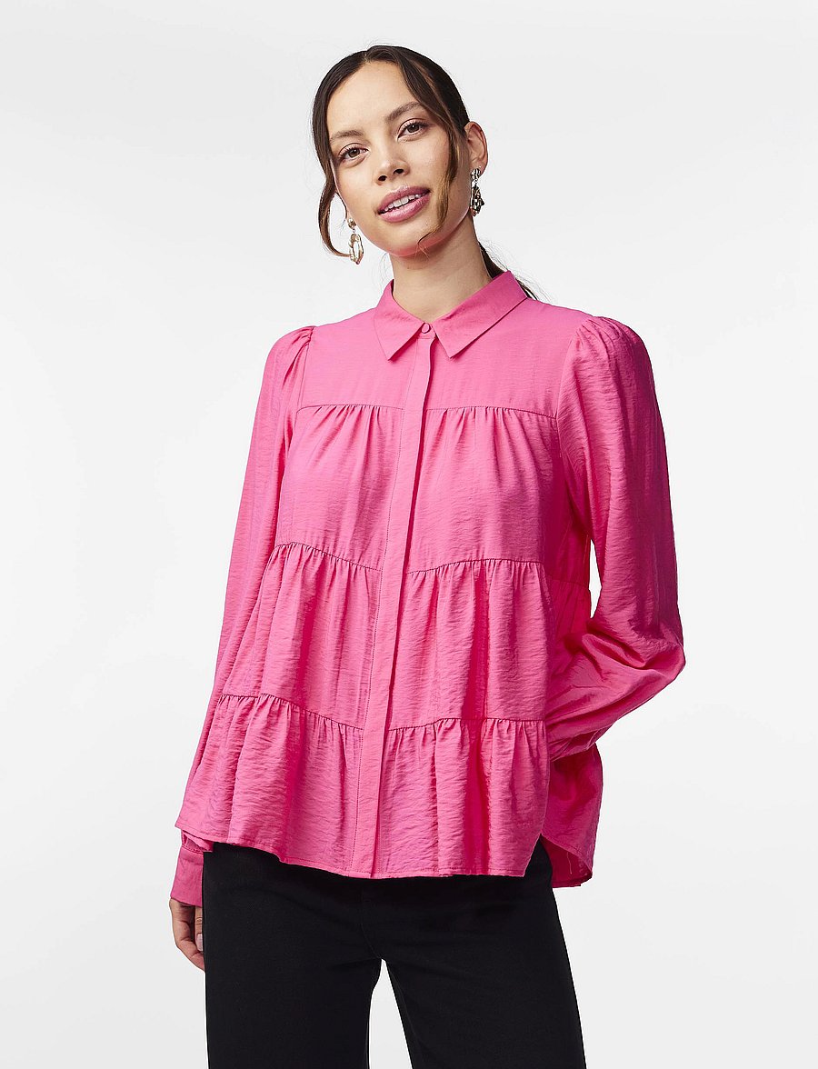 YAS - YASPALA LS SHIRT S. NOOS - krekli ar garām piedurknēm - raspberry sorbet - 0