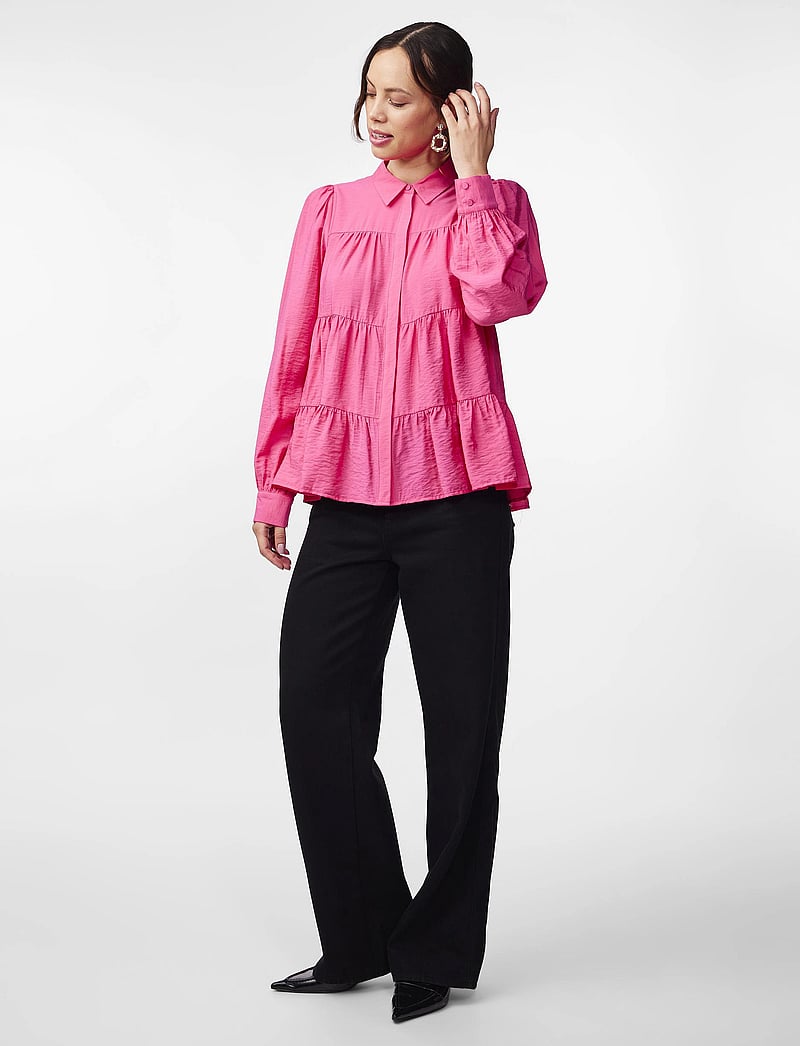 YAS - YASPALA LS SHIRT S. NOOS - pikkade varrukatega särgid - raspberry sorbet - 4