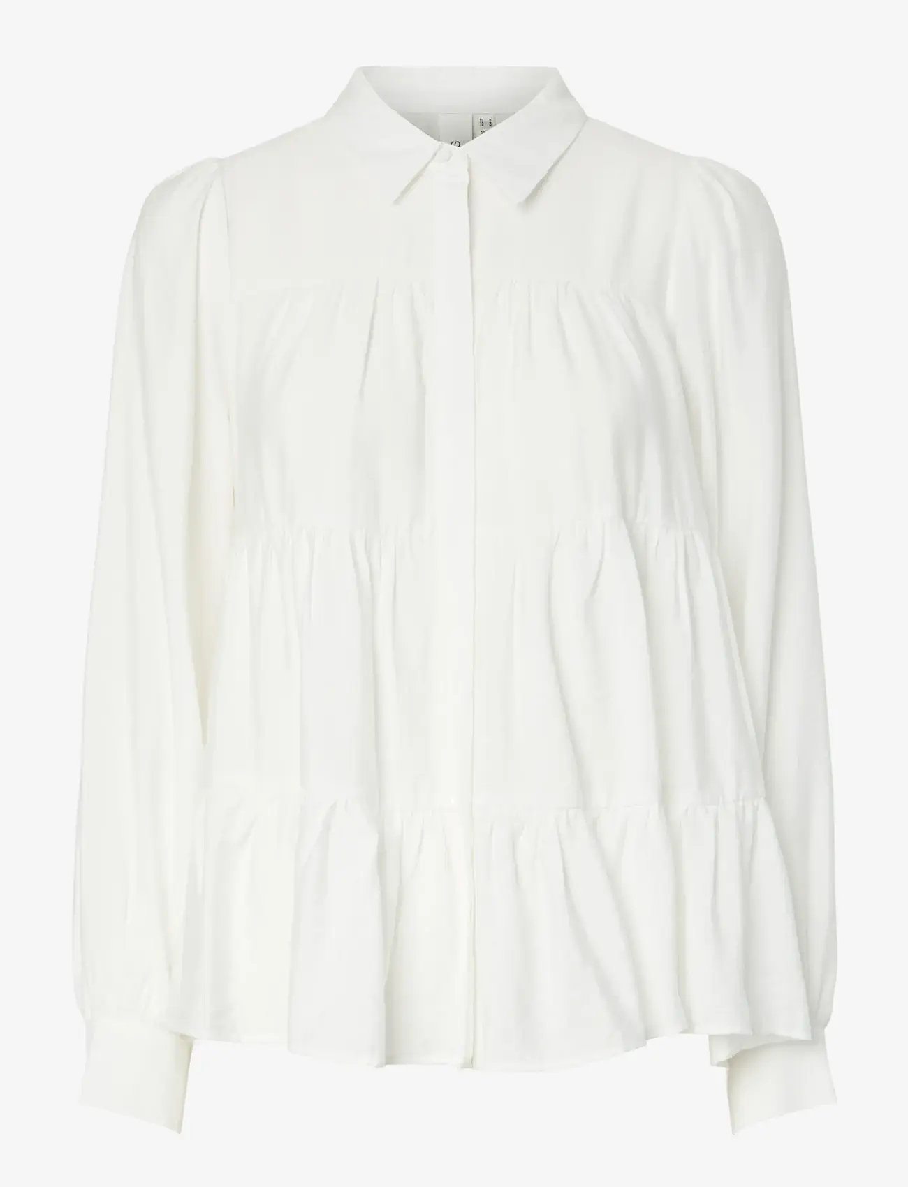 YAS - YASPALA LS SHIRT S. NOOS - langærmede skjorter - star white - 1