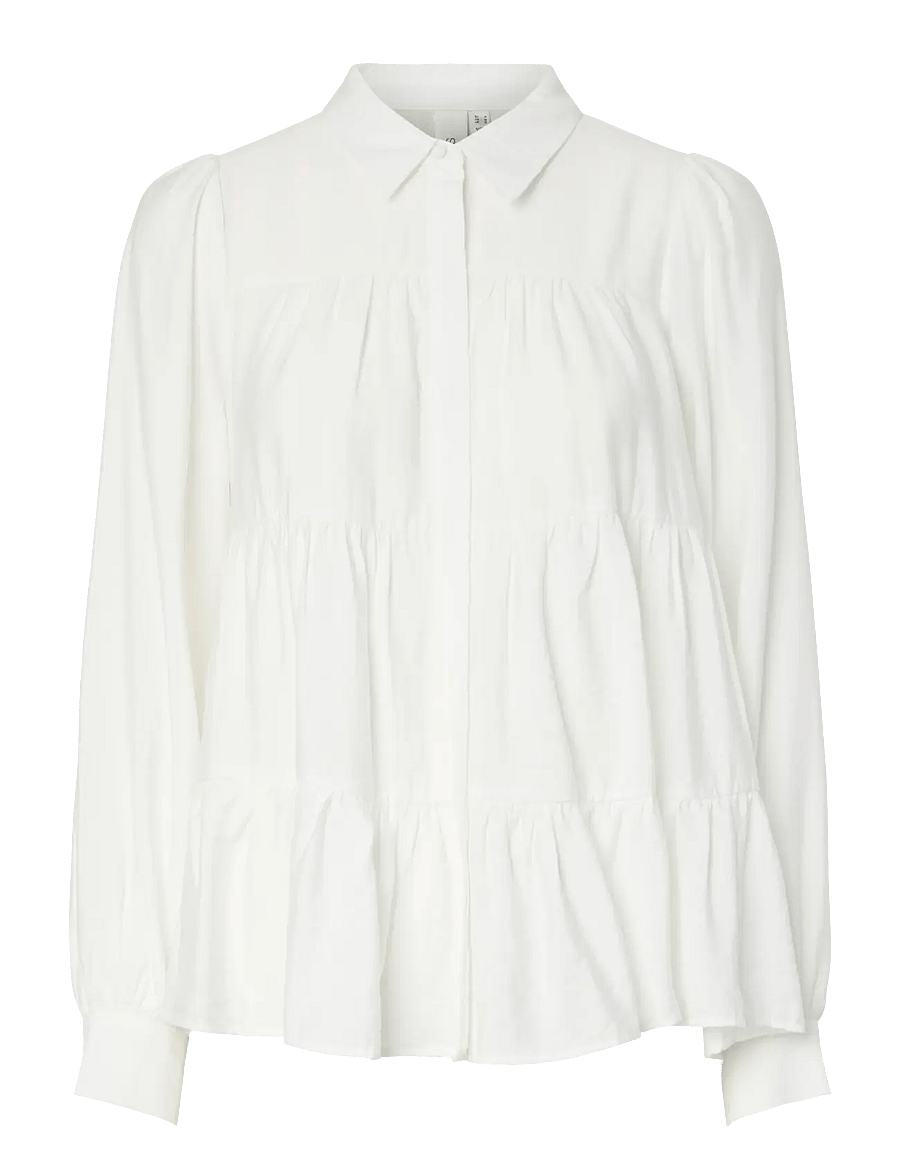 YAS - YASPALA LS SHIRT S. NOOS - långärmade skjortor - star white - 1