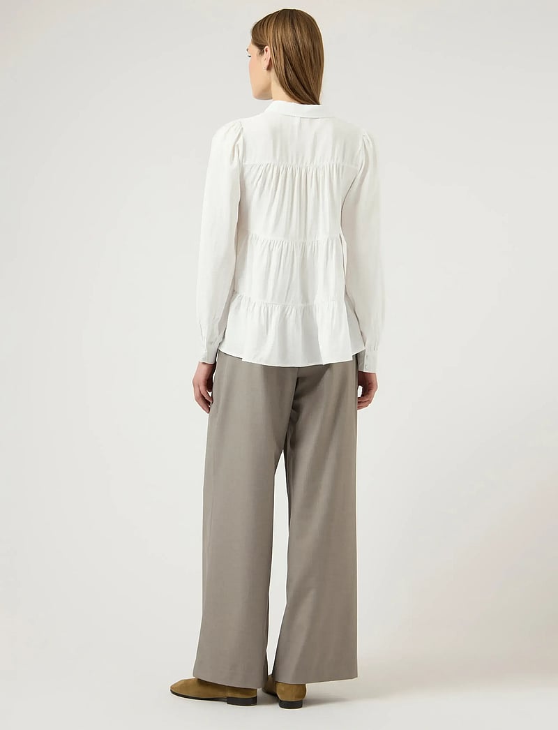 YAS - YASPALA LS SHIRT S. NOOS - langærmede skjorter - star white - 3