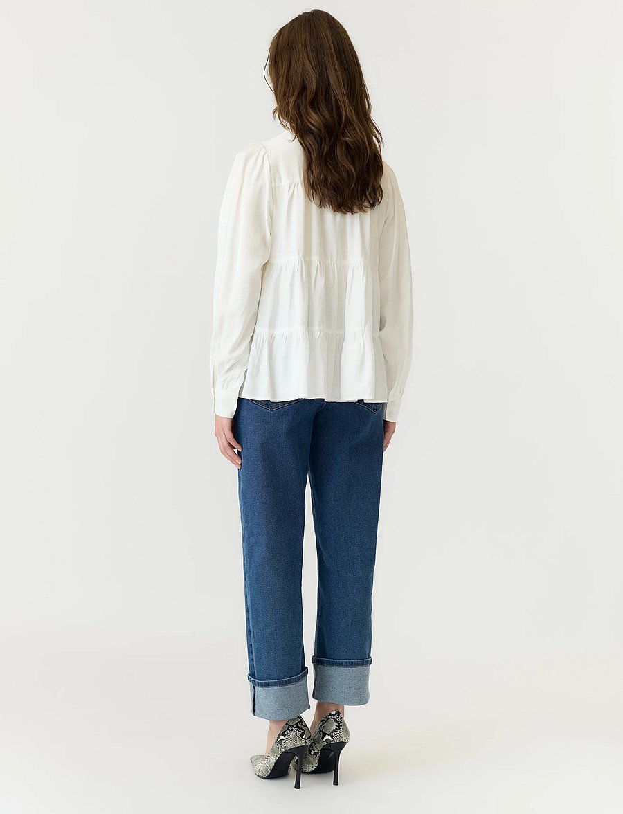 YAS - YASPALA LS SHIRT S. NOOS - langärmlige hemden - star white - 3