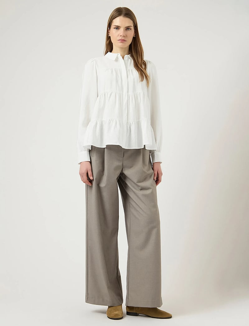 YAS - YASPALA LS SHIRT S. NOOS - langærmede skjorter - star white - 4