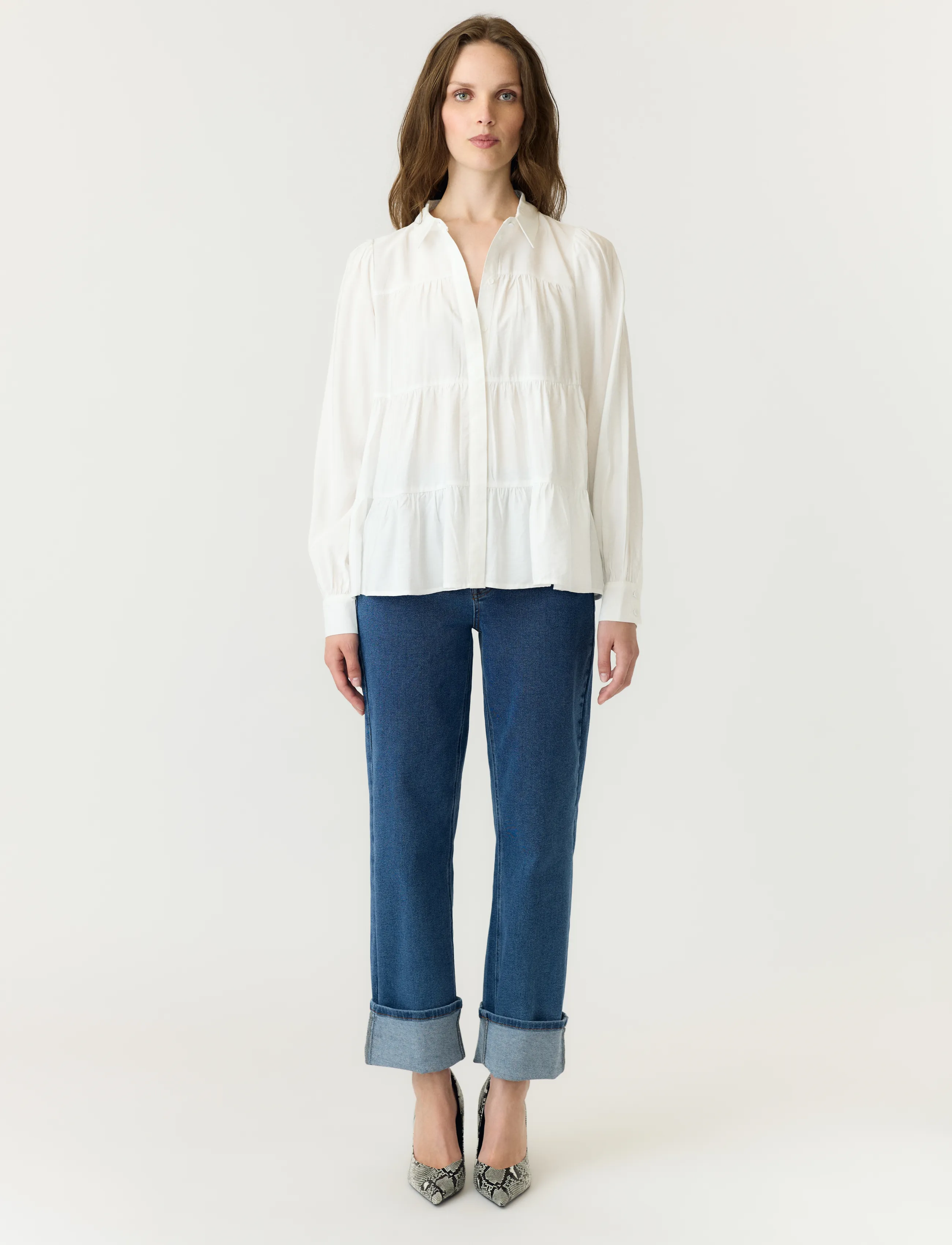 YAS - YASPALA LS SHIRT S. NOOS - langärmlige blusen - star white - 4